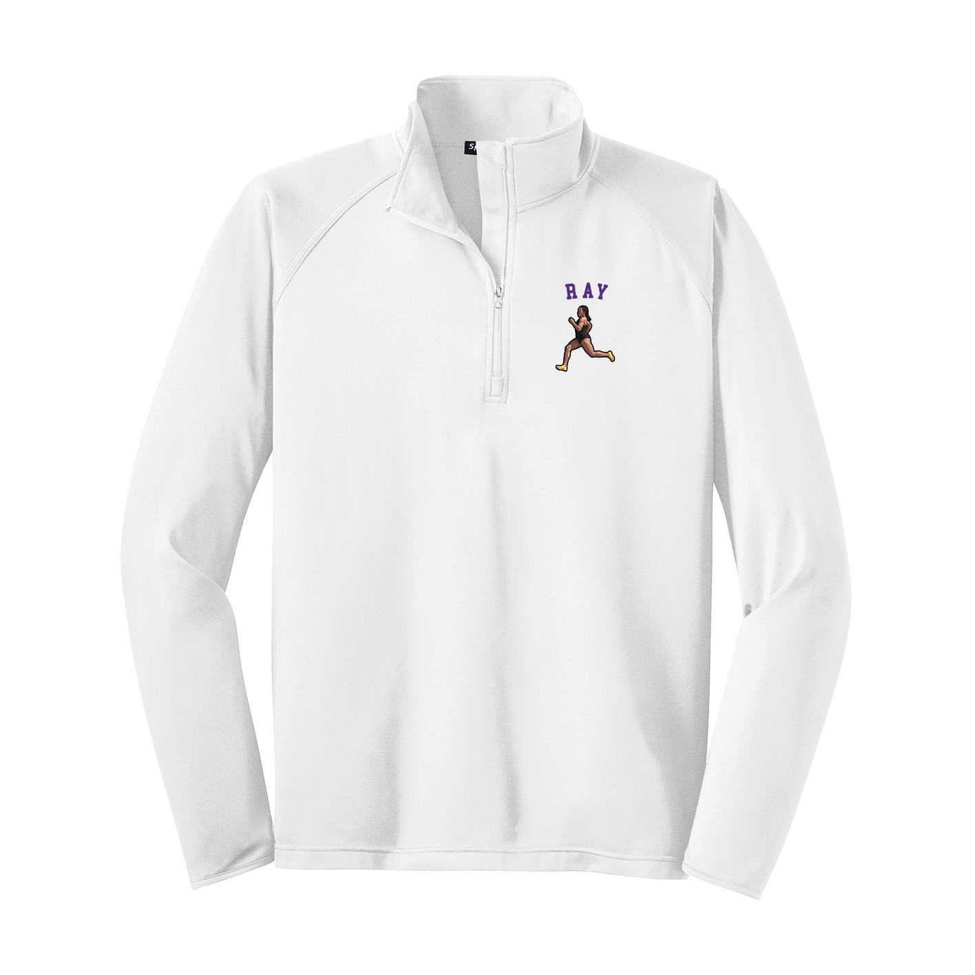 Q-Zip Pullover — Shirsey Arch in White