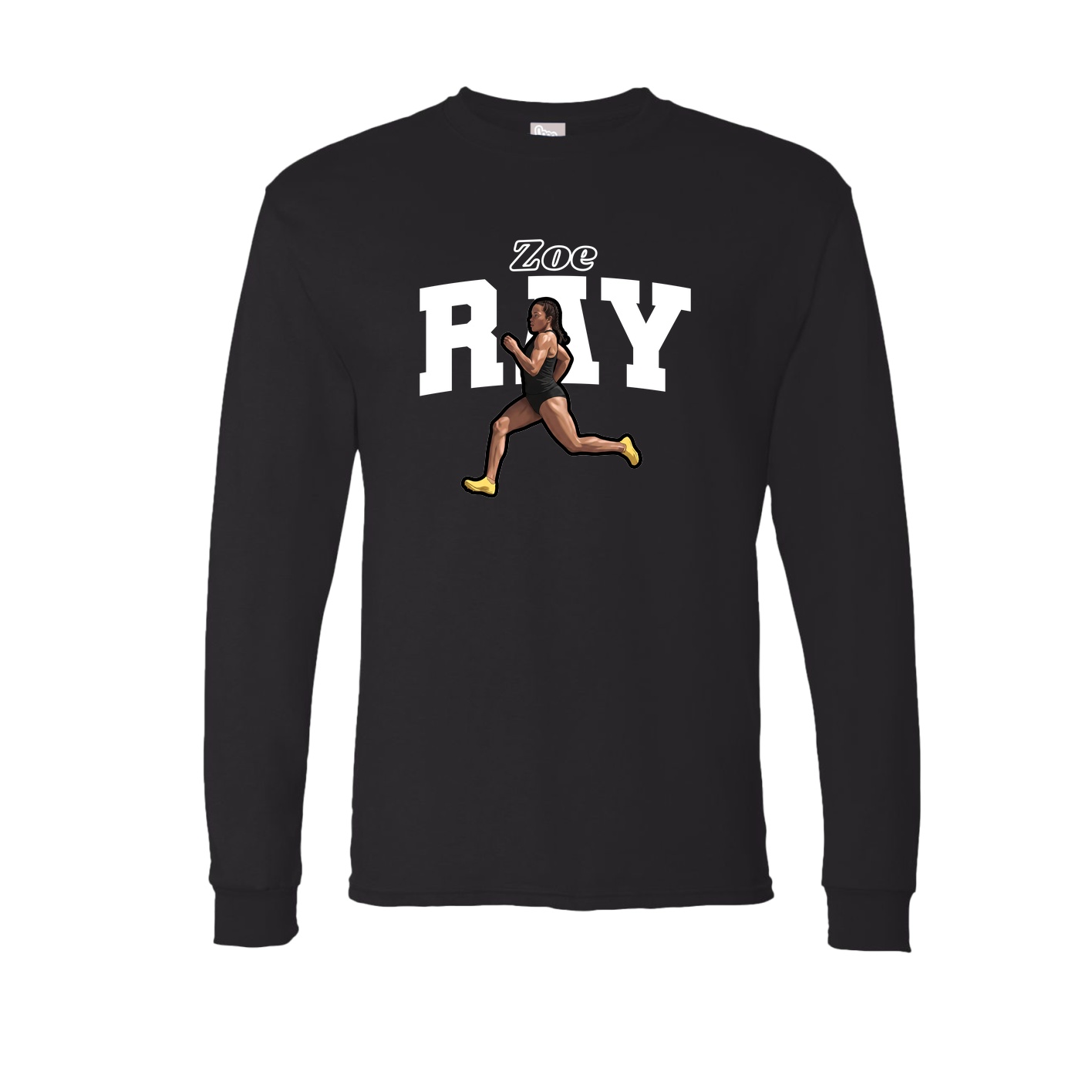 Long Sleeve Tee — Name Arch in Black