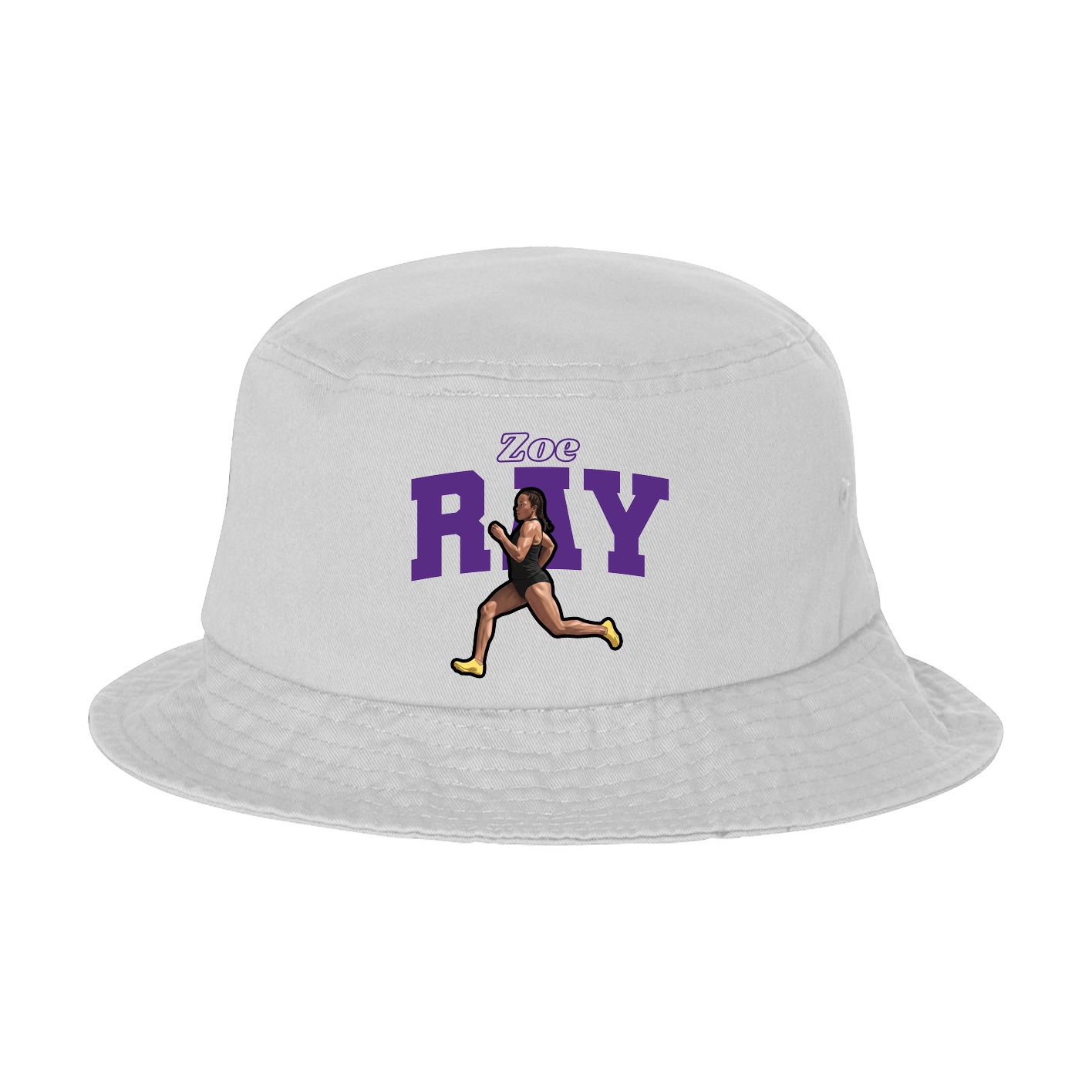 Bucket Cap — Name Arch in White