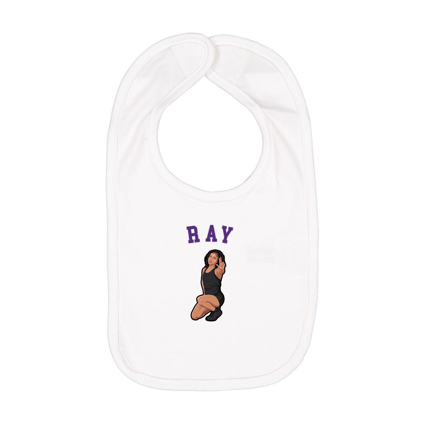 Infant Bib — Shirsey Arch in White