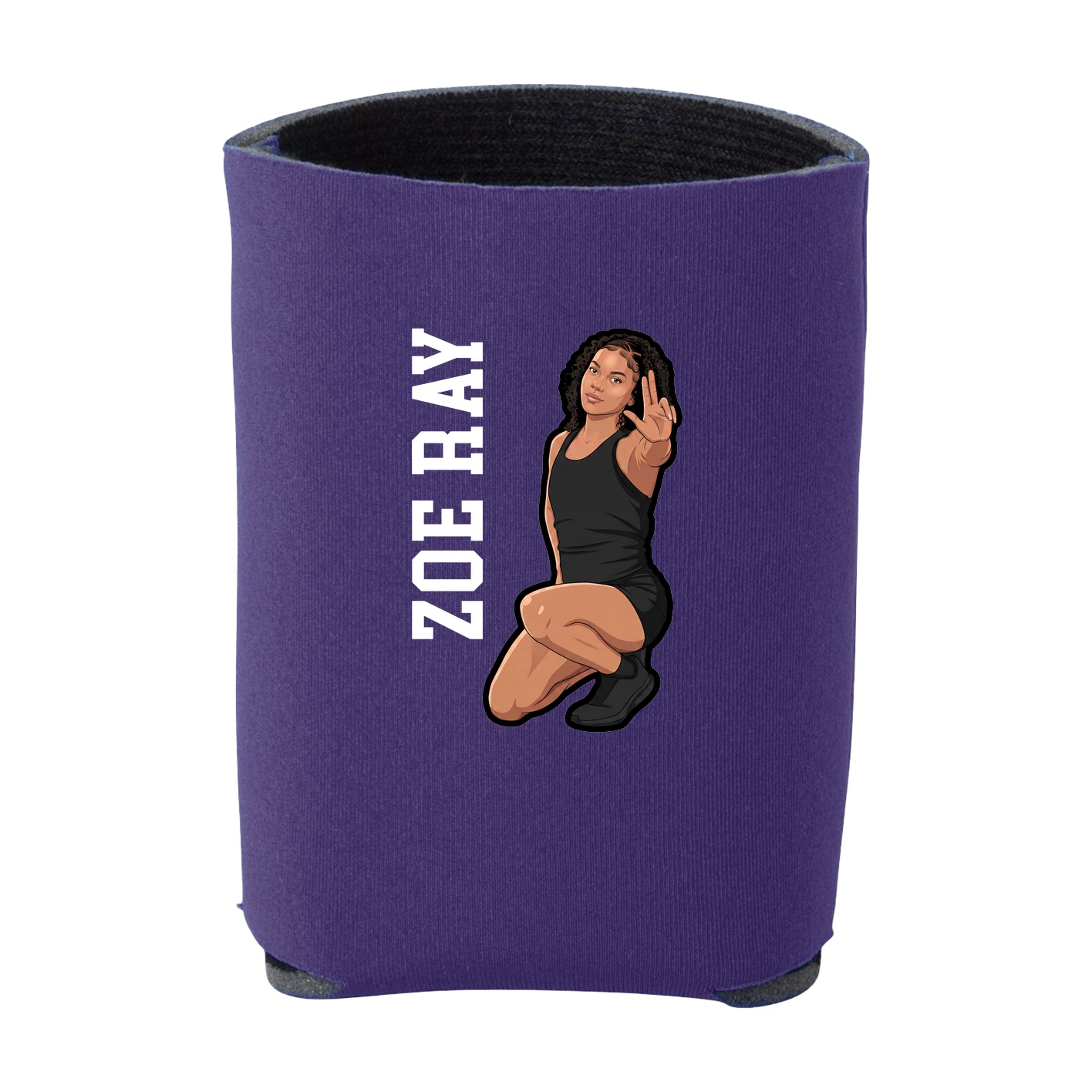 Can Holder — Name Vertical in Purple