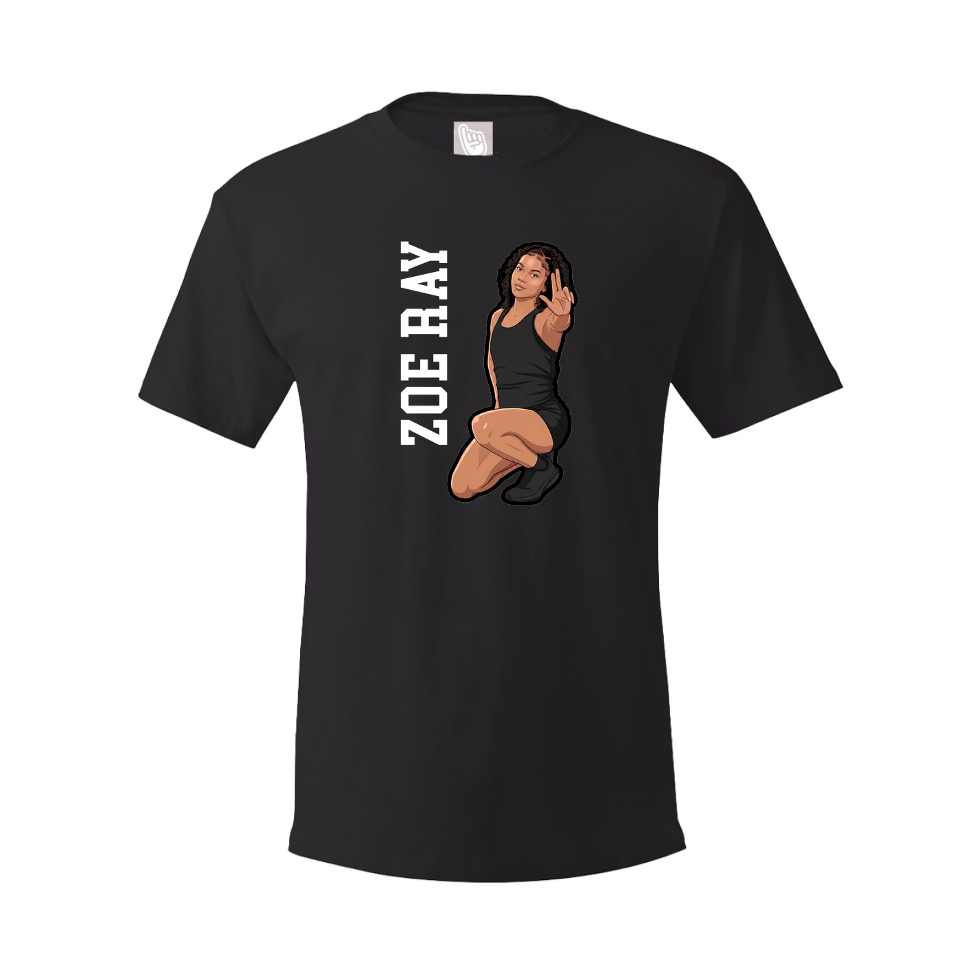 Youth Tee — Name Vertical in Black