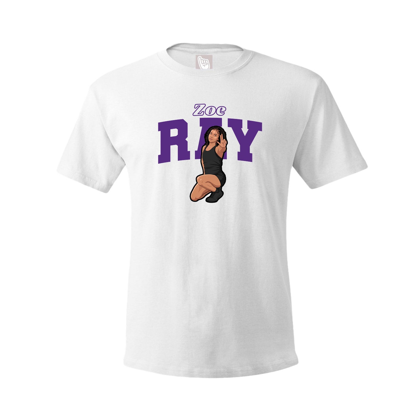 Youth Tee — Name Arch in White