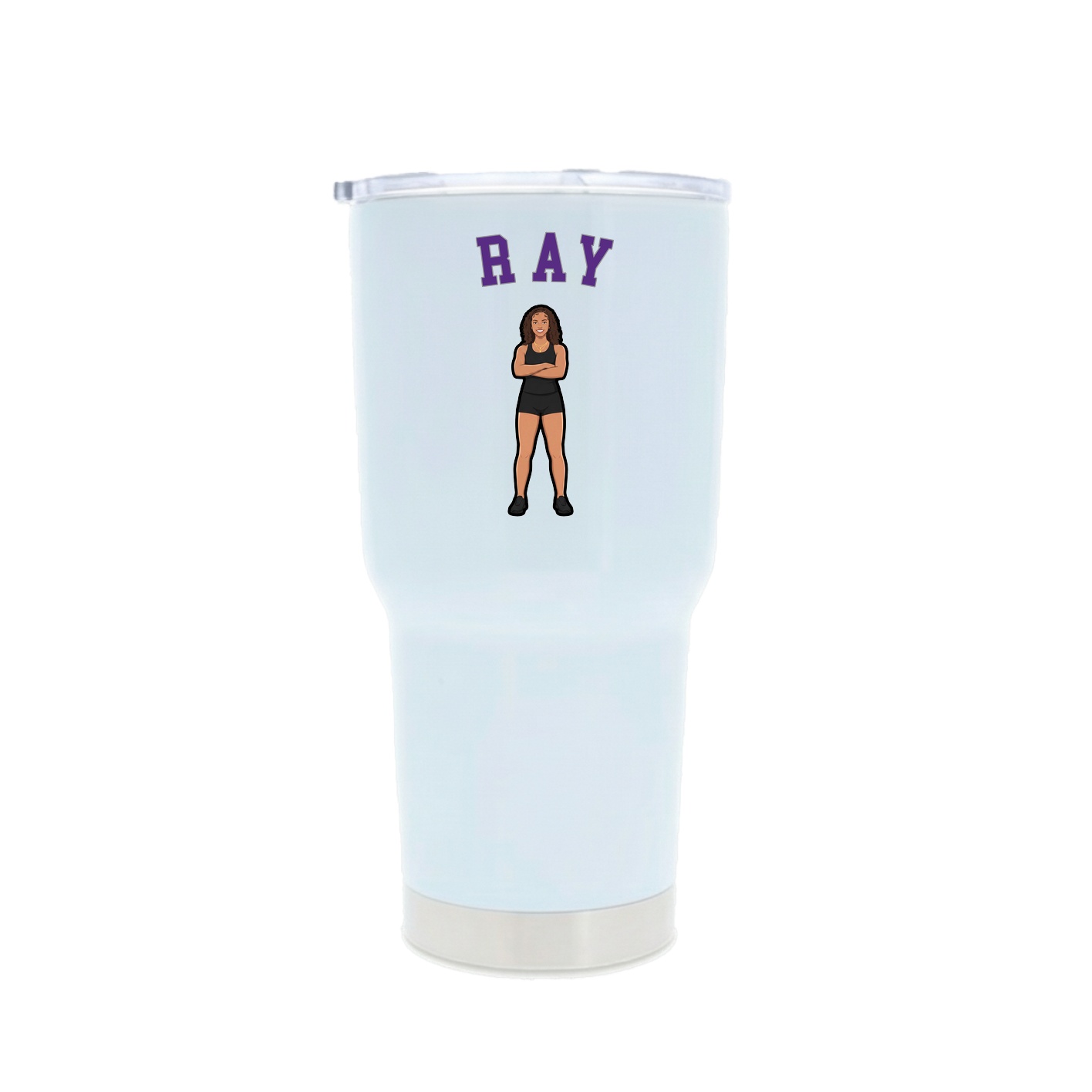30oz Stainless Steel Tumbler — Shirsey Arch in White