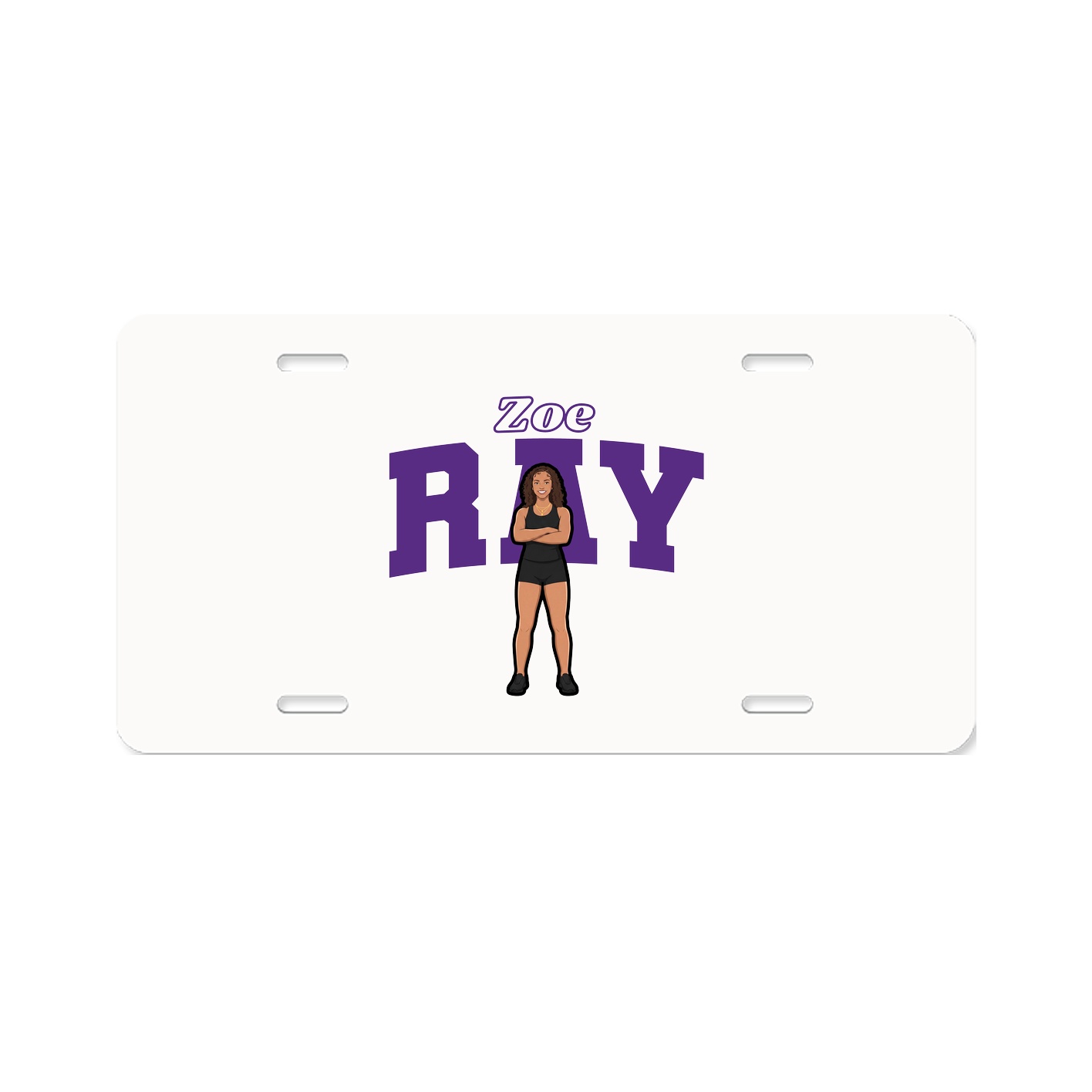 License Plate — Name Arch in Classic