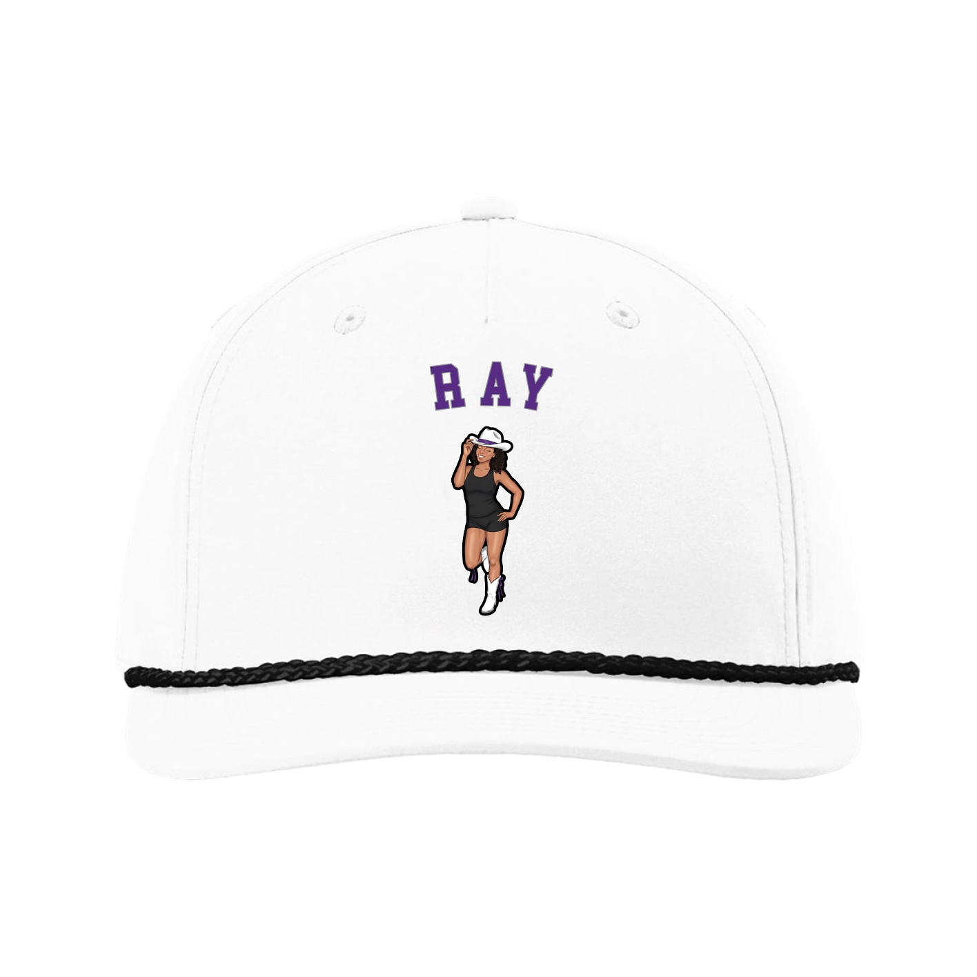 Five-Panel Classic Rope Cap — Shirsey Arch in White