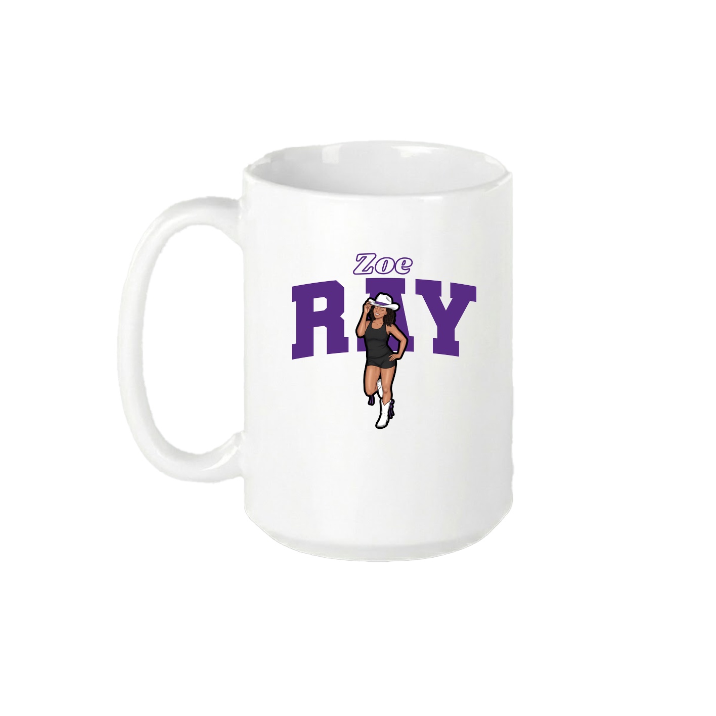 15oz Coffee Mug — Name Arch in White