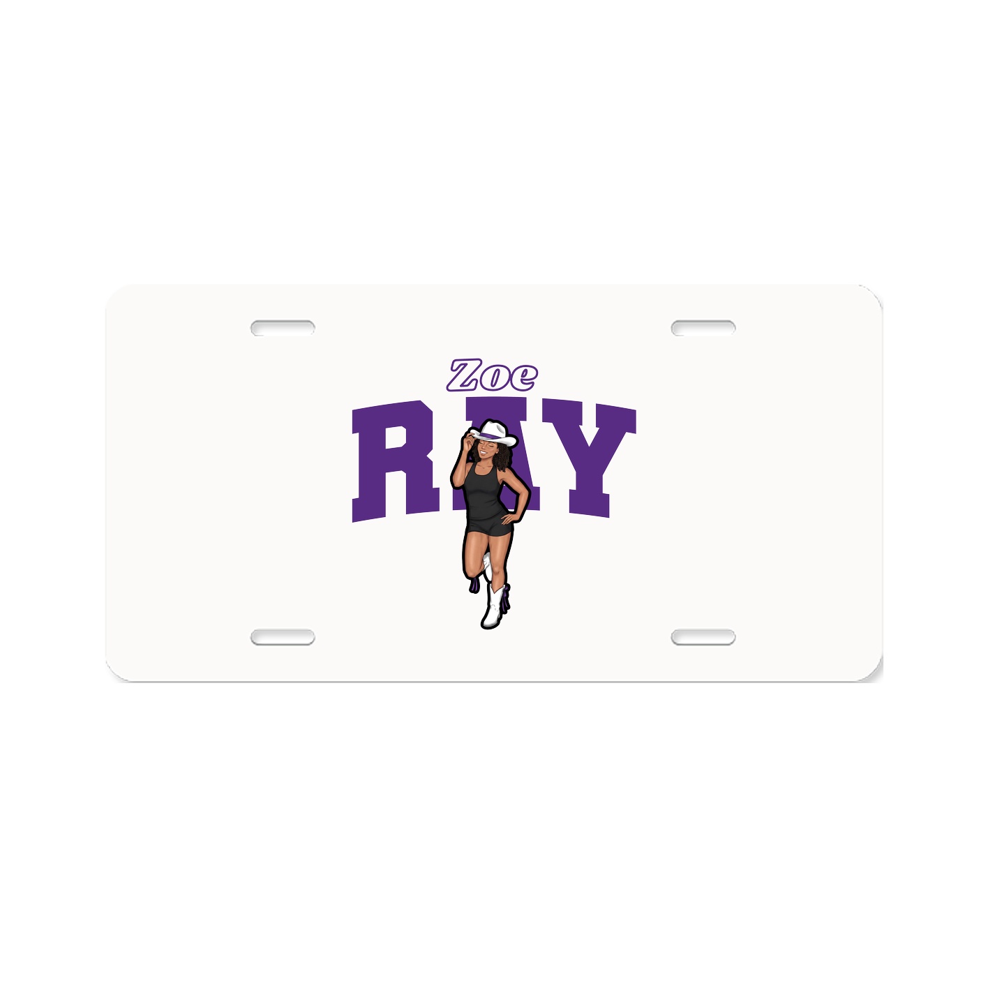 License Plate — Name Arch in Classic