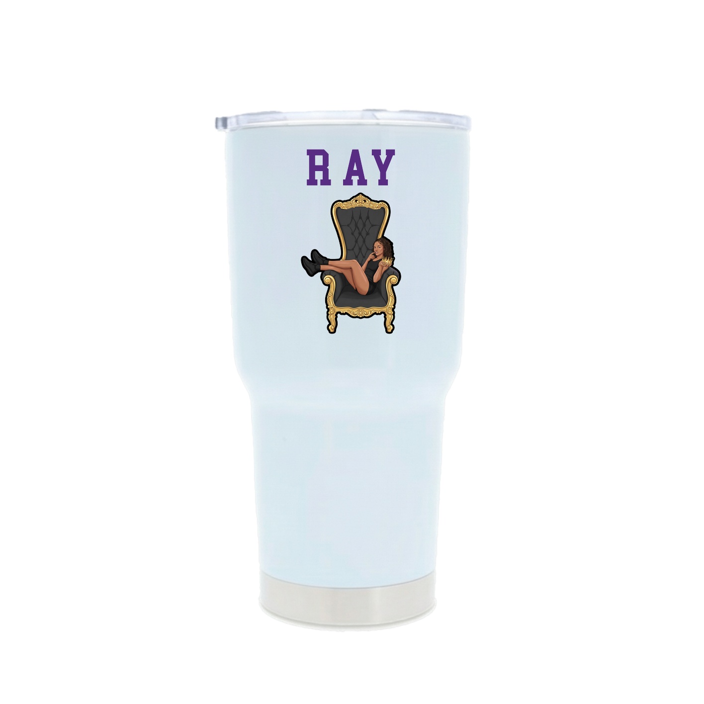 30oz Stainless Steel Tumbler — Shirsey in White