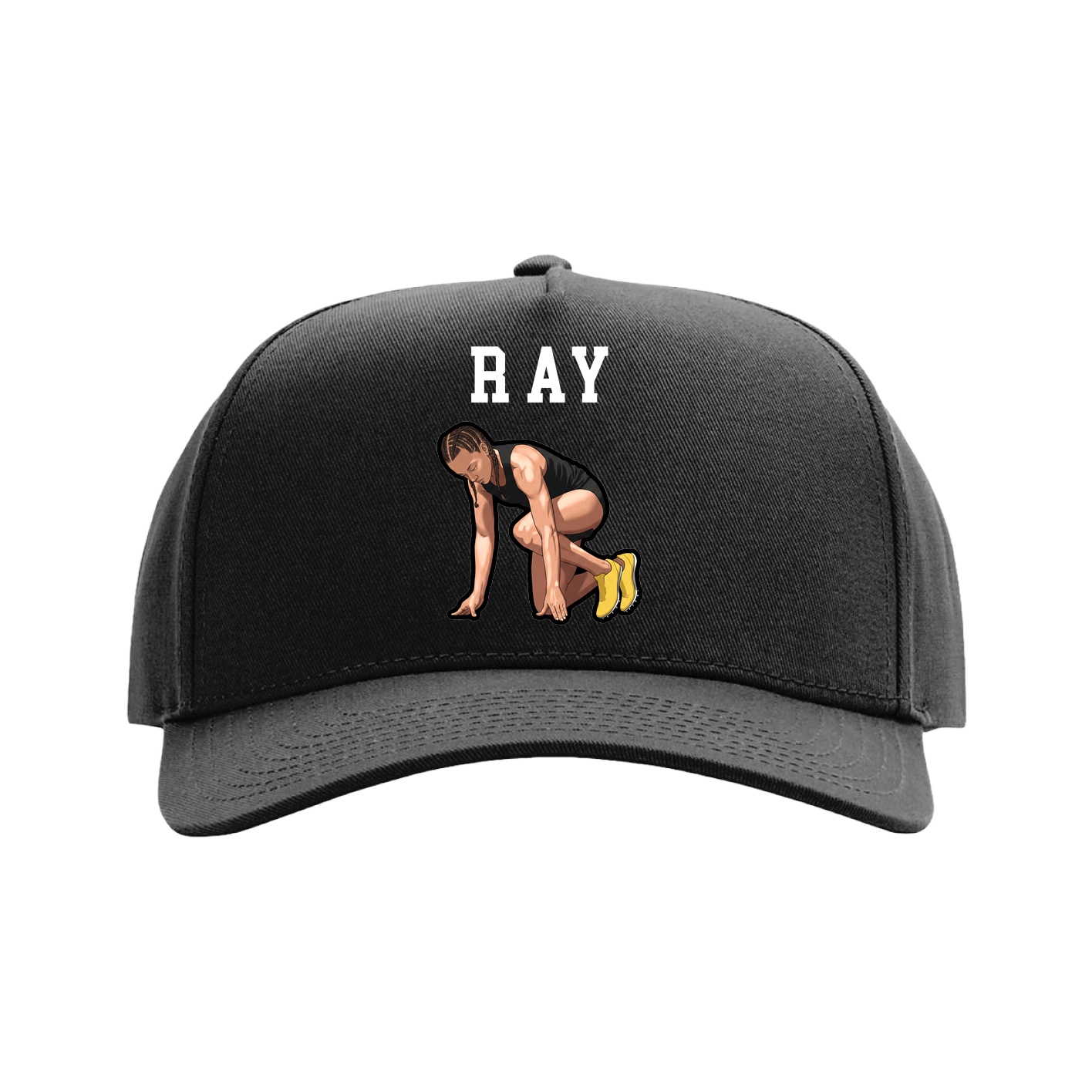 Full Fabric Five-Panel Champ Cap — Shirsey in Black