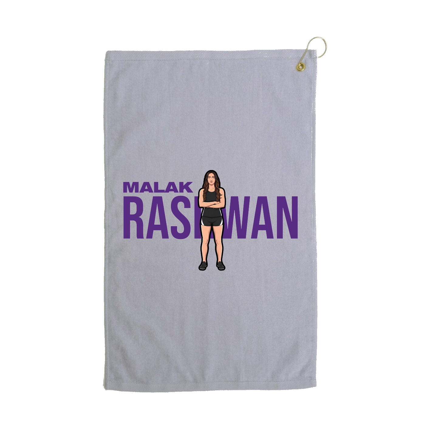 Golf Towel — Player Name in Grey
