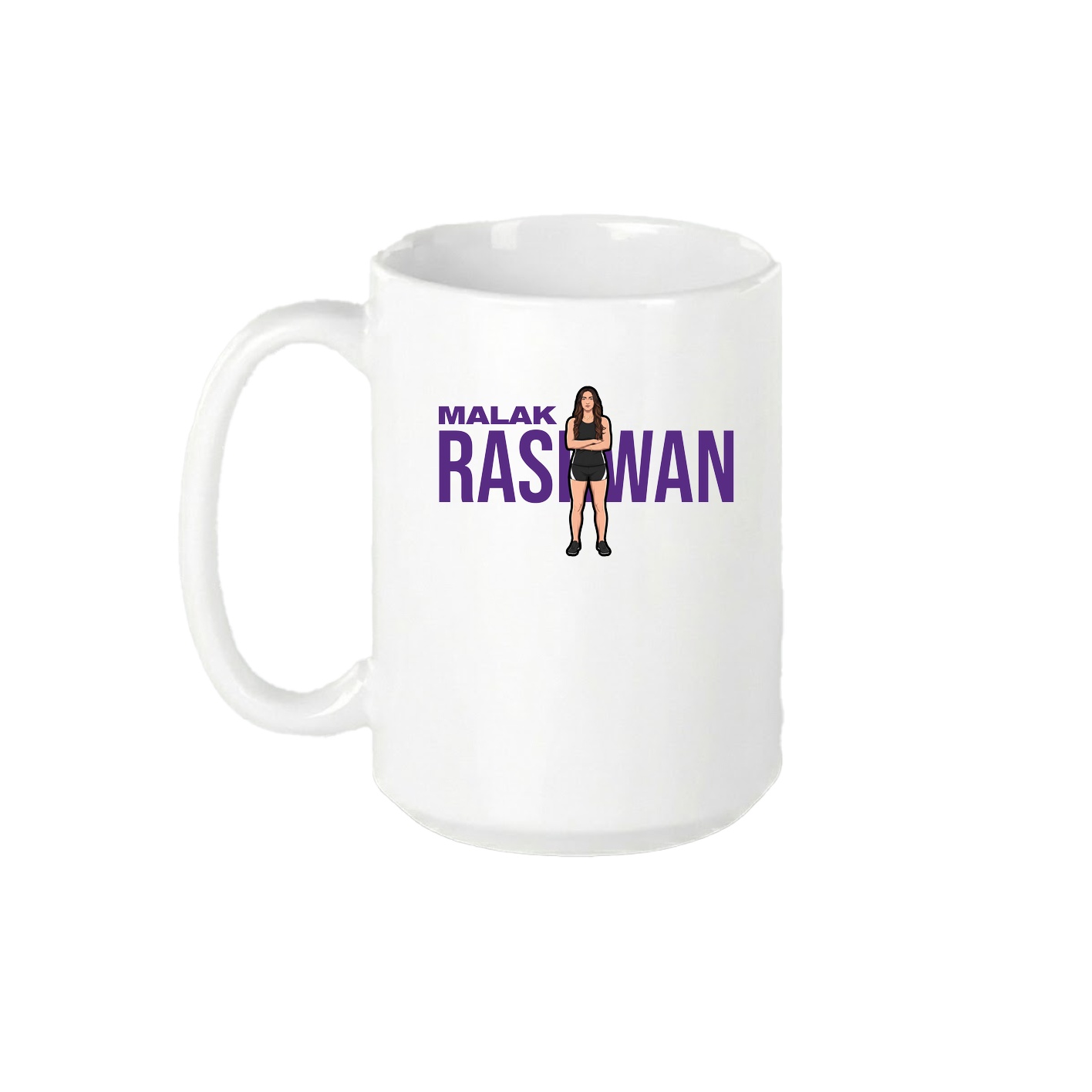 15oz Coffee Mug — Player Name in White