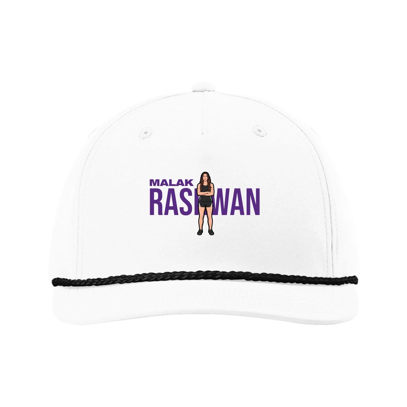 Five-Panel Classic Rope Cap — Player Name in White