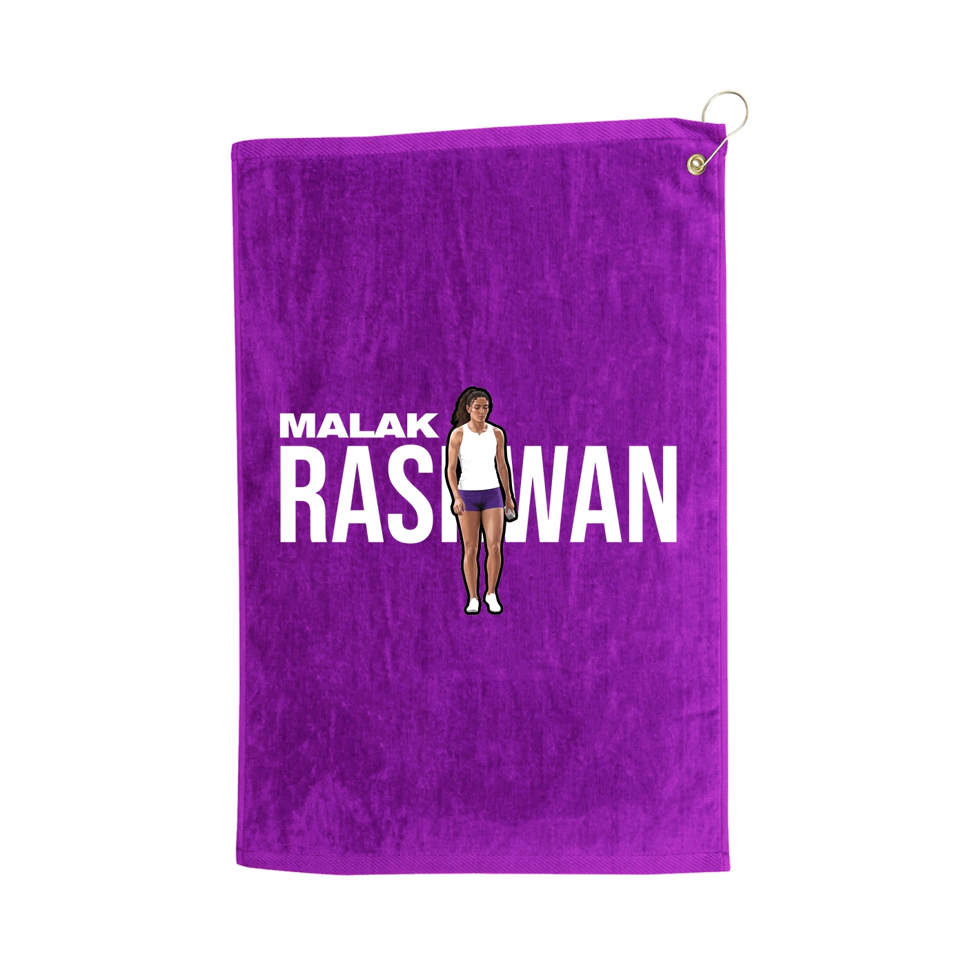 Golf Towel — Player Name in Purple