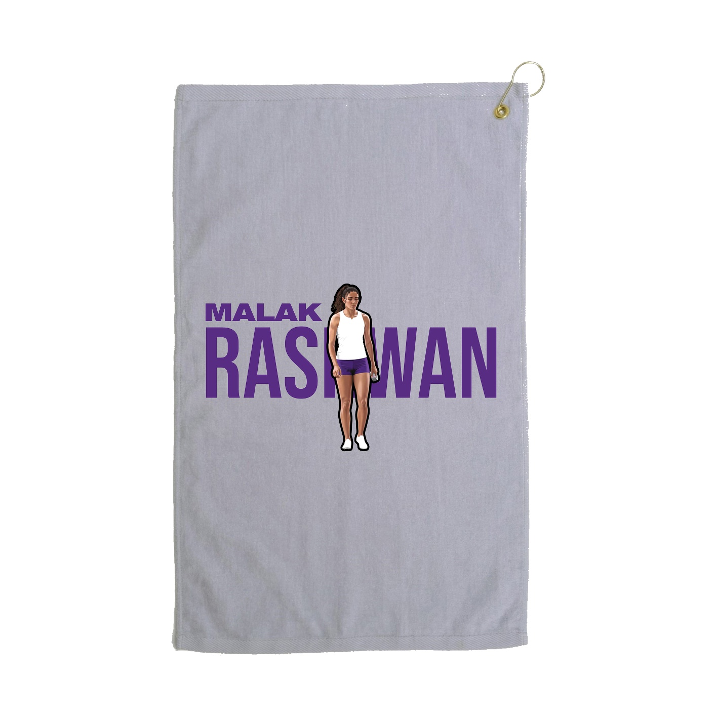 Golf Towel — Player Name in Grey