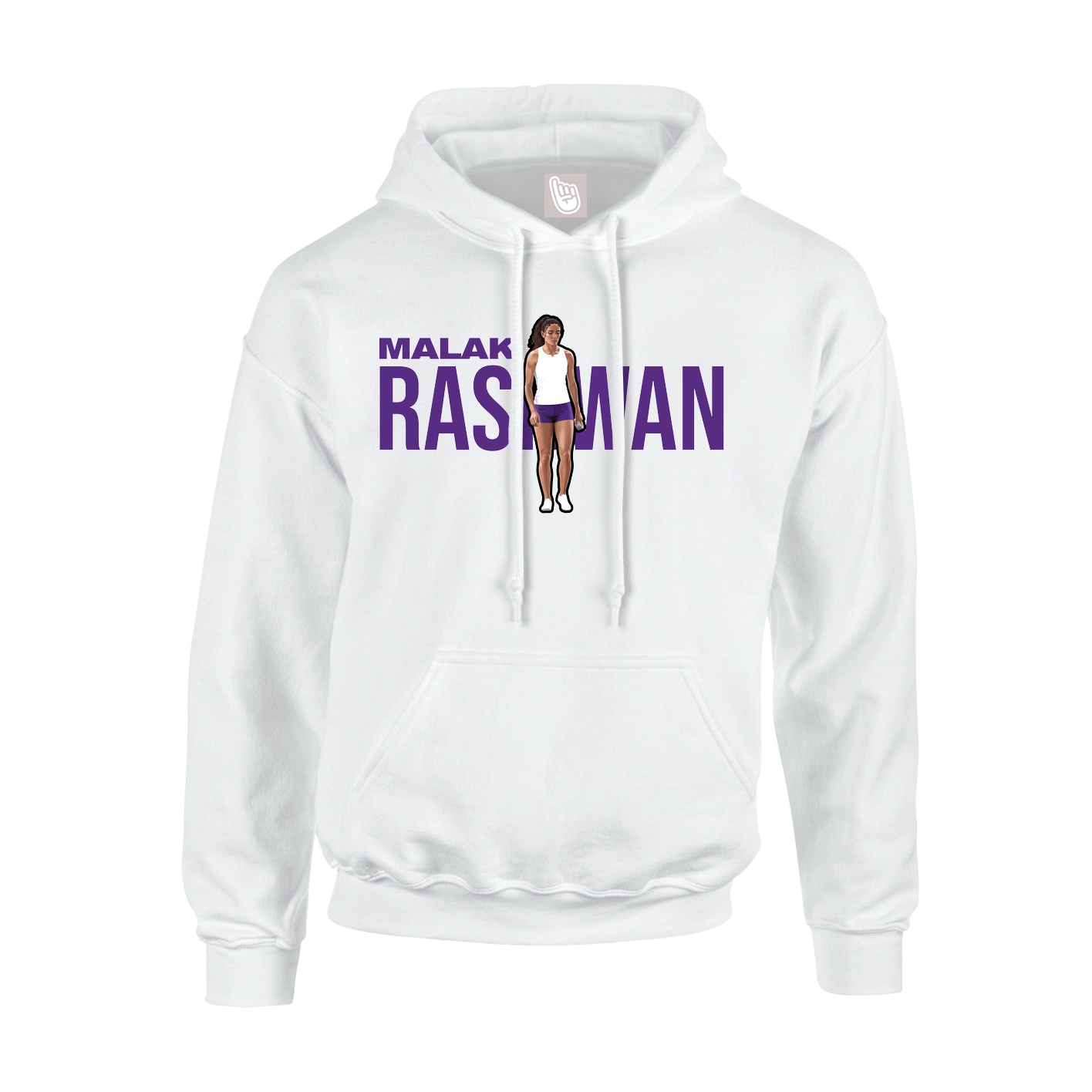 Youth Hoodie — Player Name in White