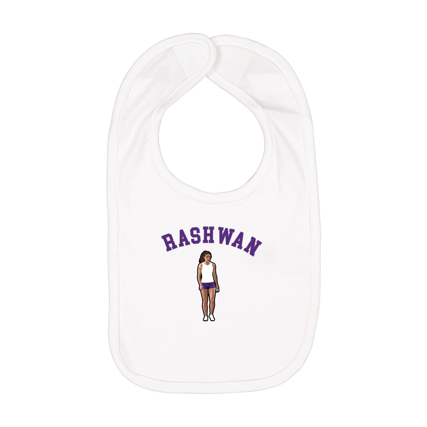 Infant Bib — Shirsey Arch in White