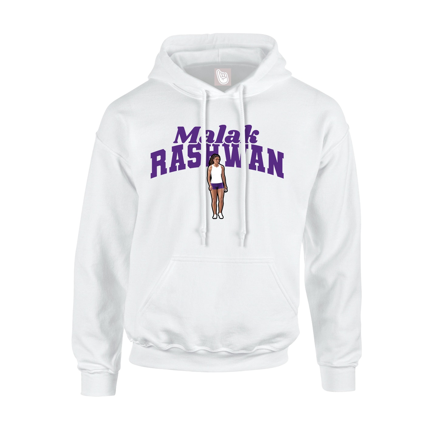 Hoodie — Signature Arch in White