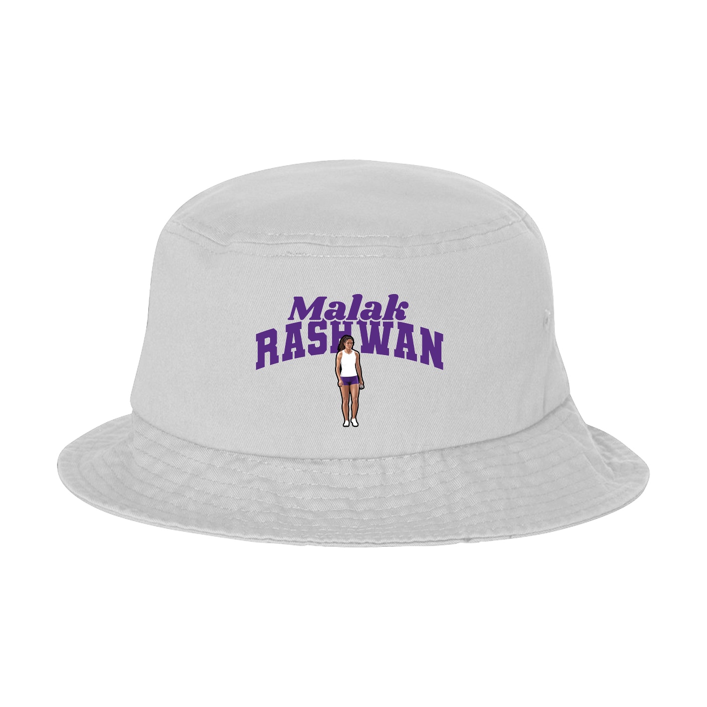 Bucket Cap — Signature Arch in White