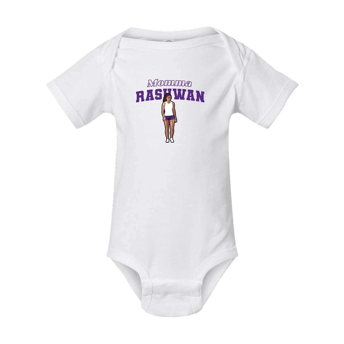 Baby Onesie — Mothers Day Block in White