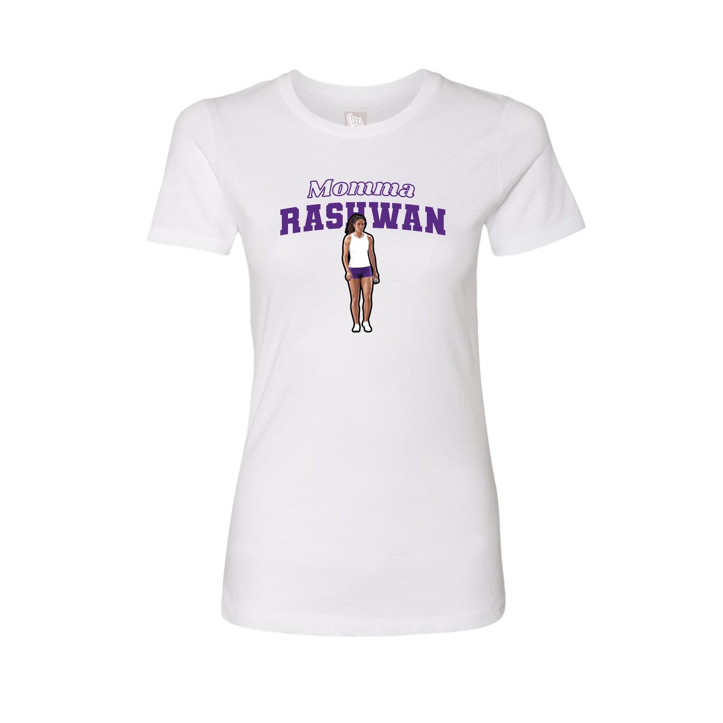 Womens Tee — Mothers Day Block in White