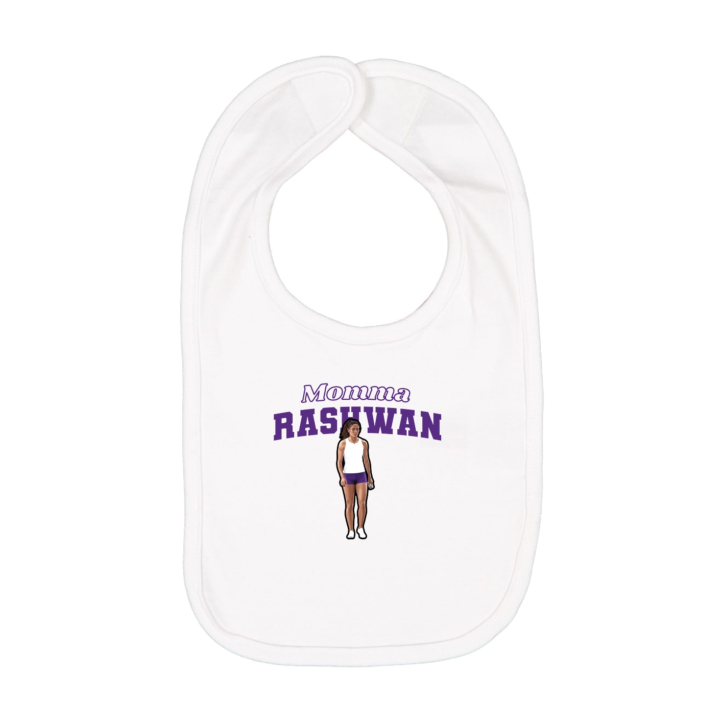 Infant Bib — Mothers Day Block in White
