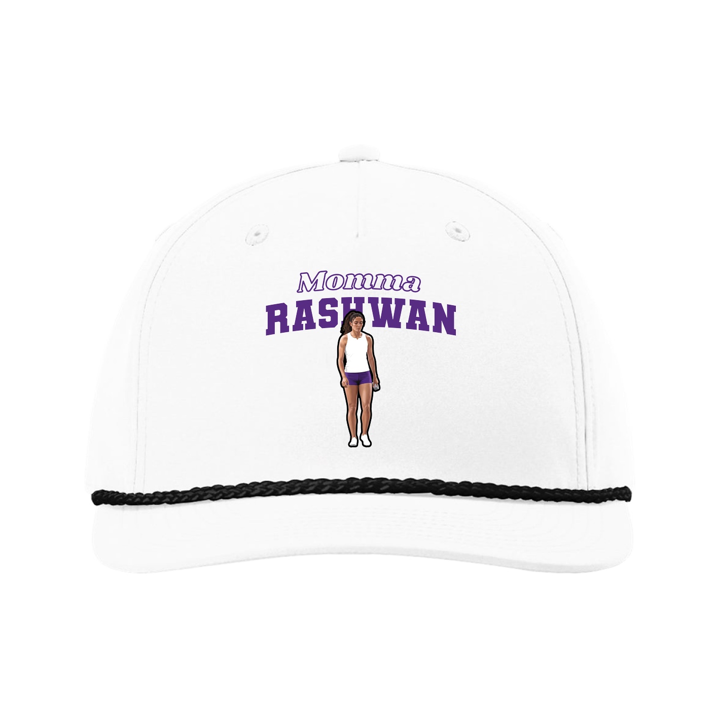 Five-Panel Classic Rope Cap — Mothers Day Block in White