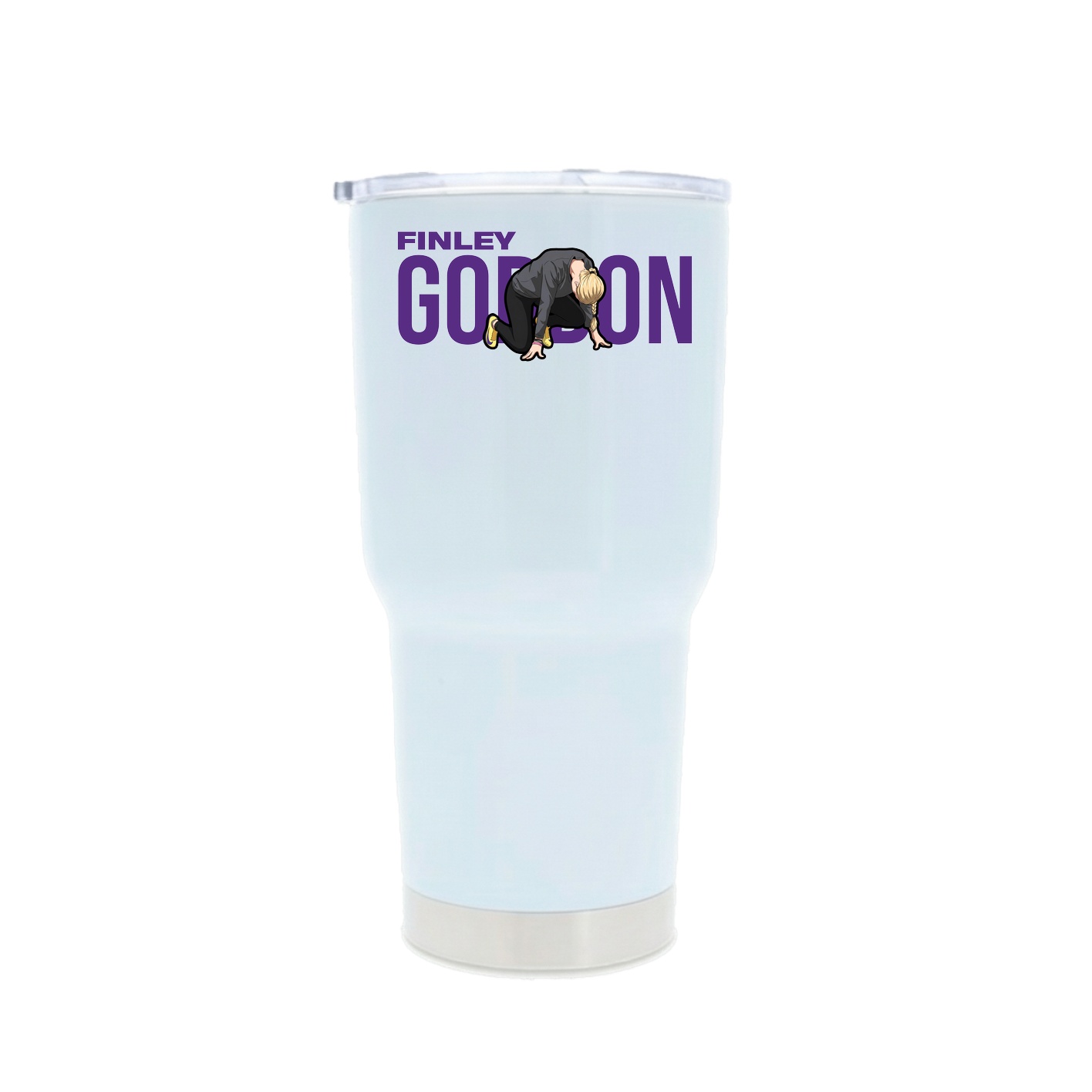 30oz Stainless Steel Tumbler — Player Name in White