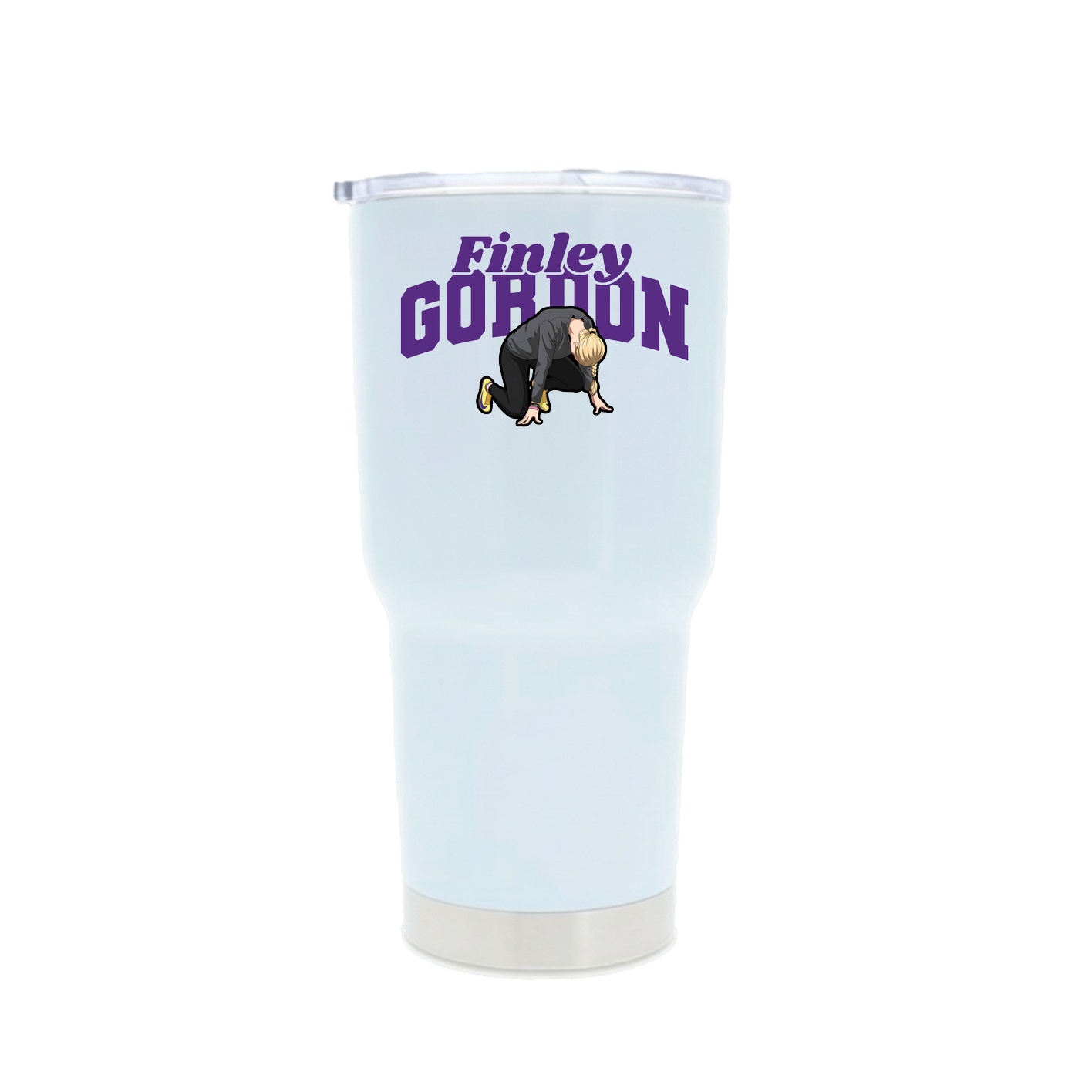 30oz Stainless Steel Tumbler — Signature Arch in White