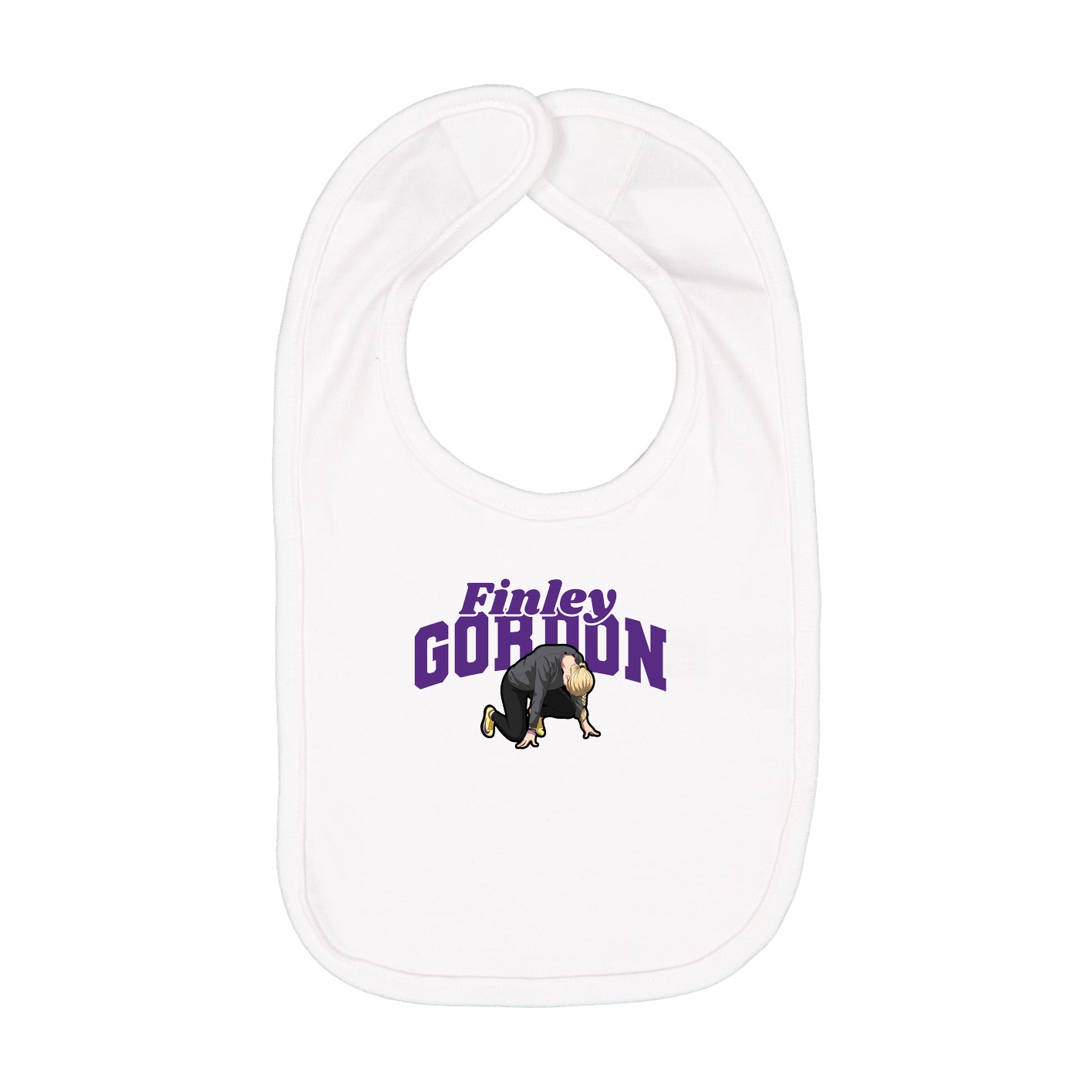 Infant Bib — Signature Arch in White