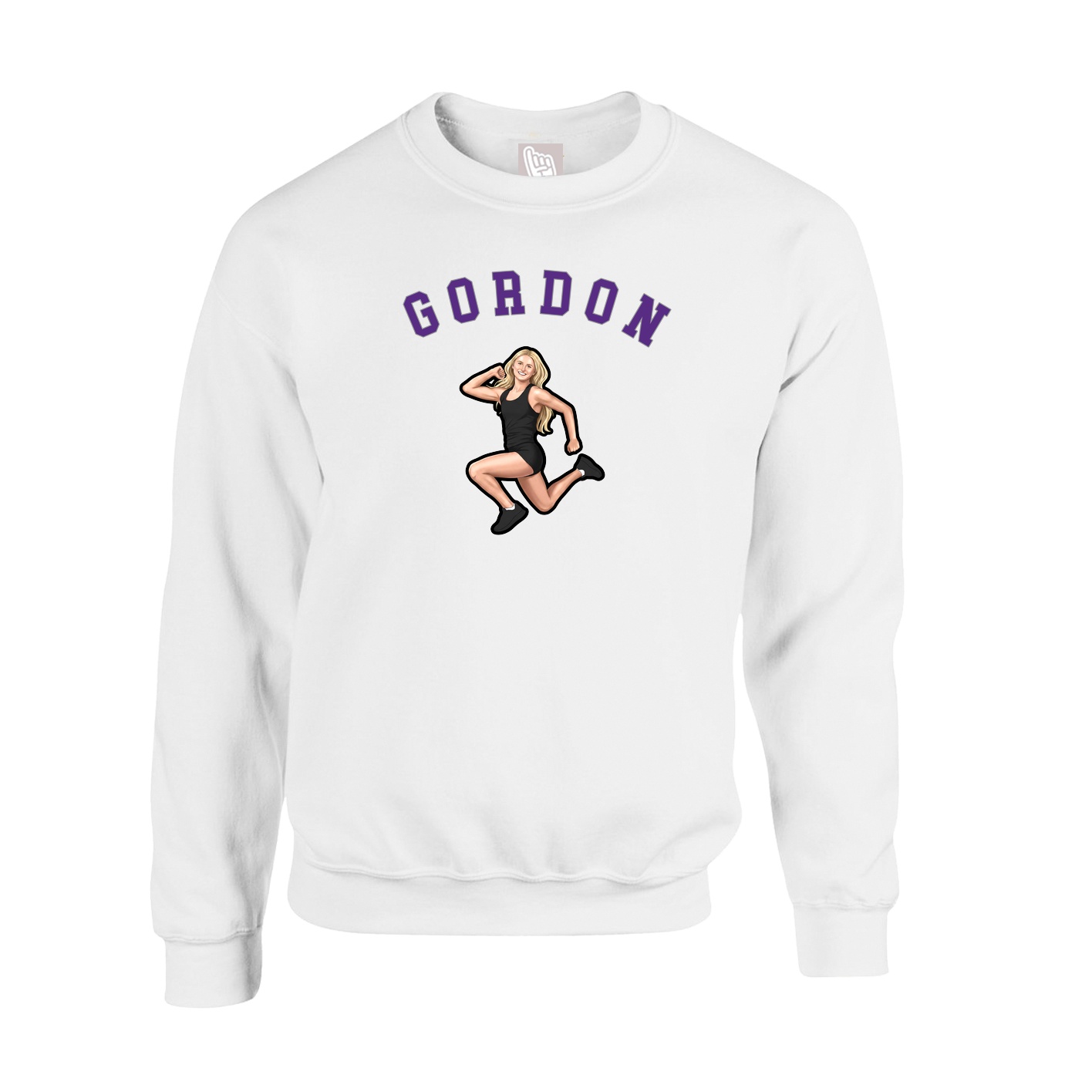 Fleece Crew — Shirsey Arch in White