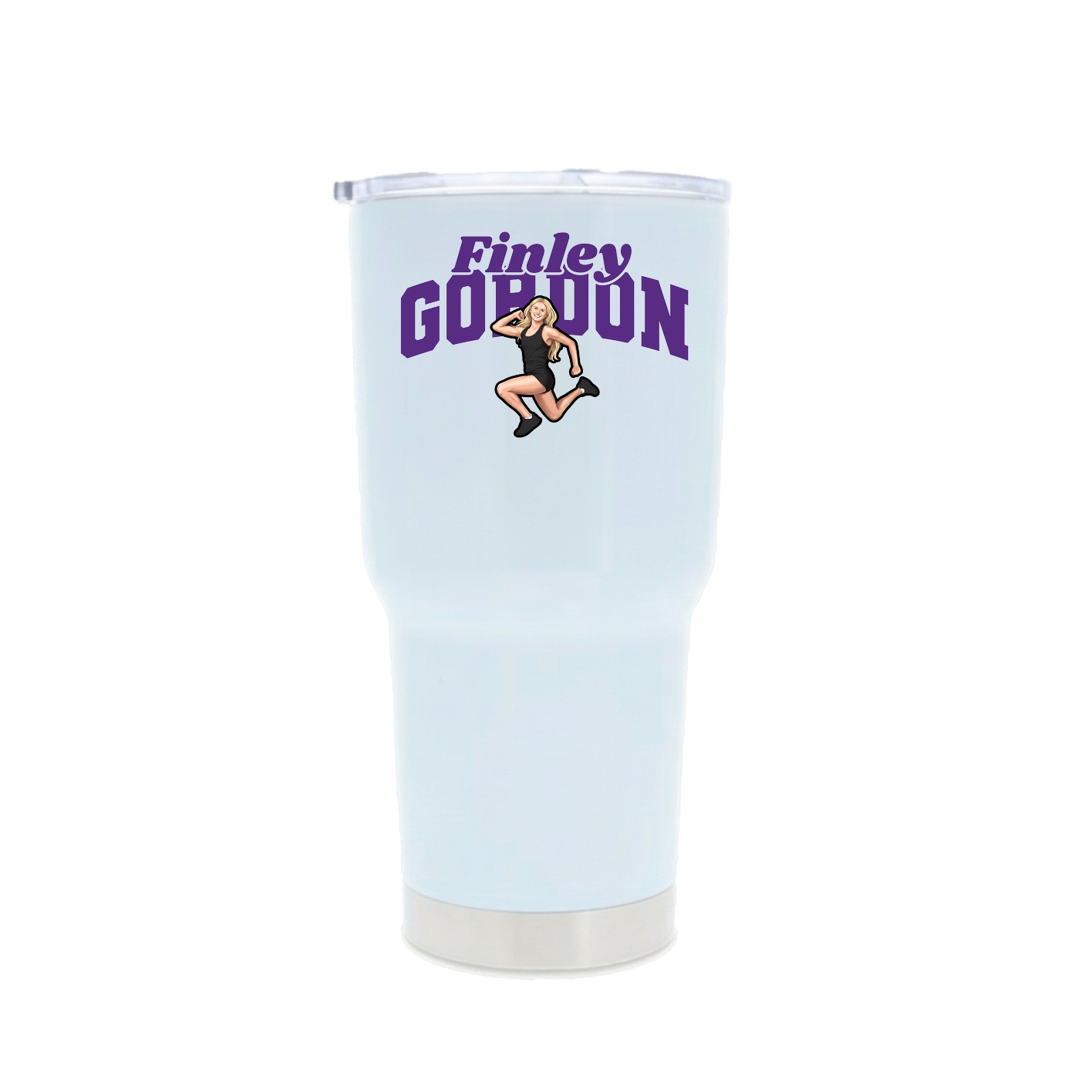 30oz Stainless Steel Tumbler — Signature Arch in White