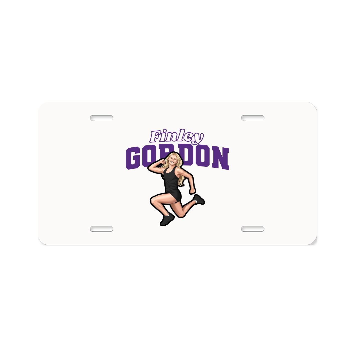 License Plate — Name Arch in Classic