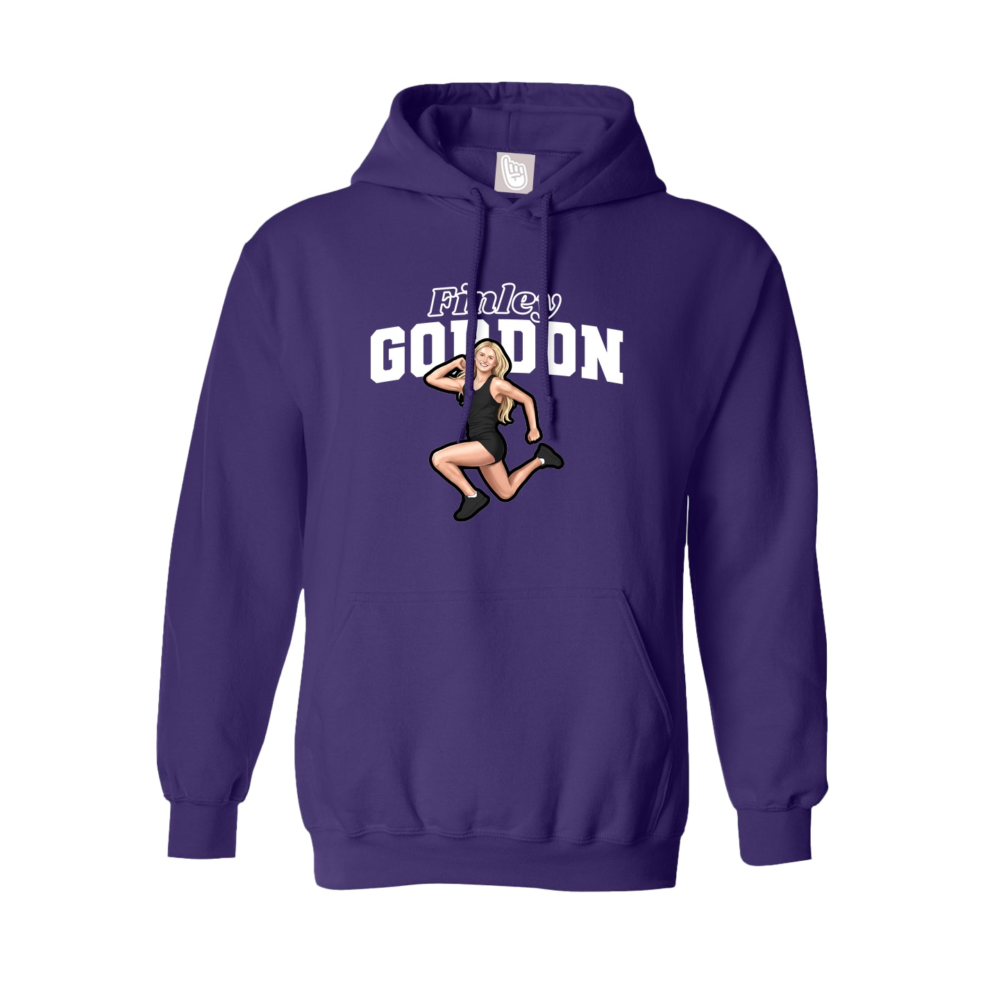 Hoodie — Name Arch in Purple