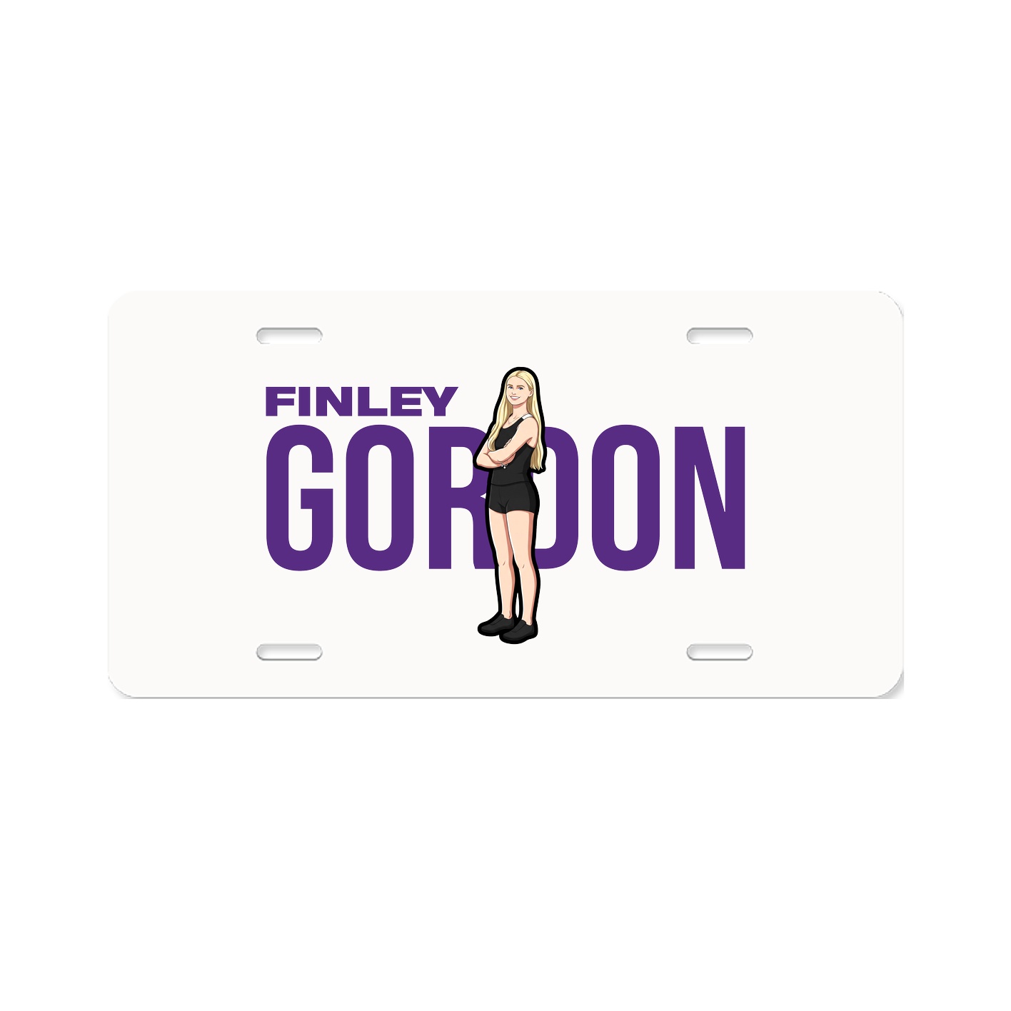 License Plate — Player Name in Classic
