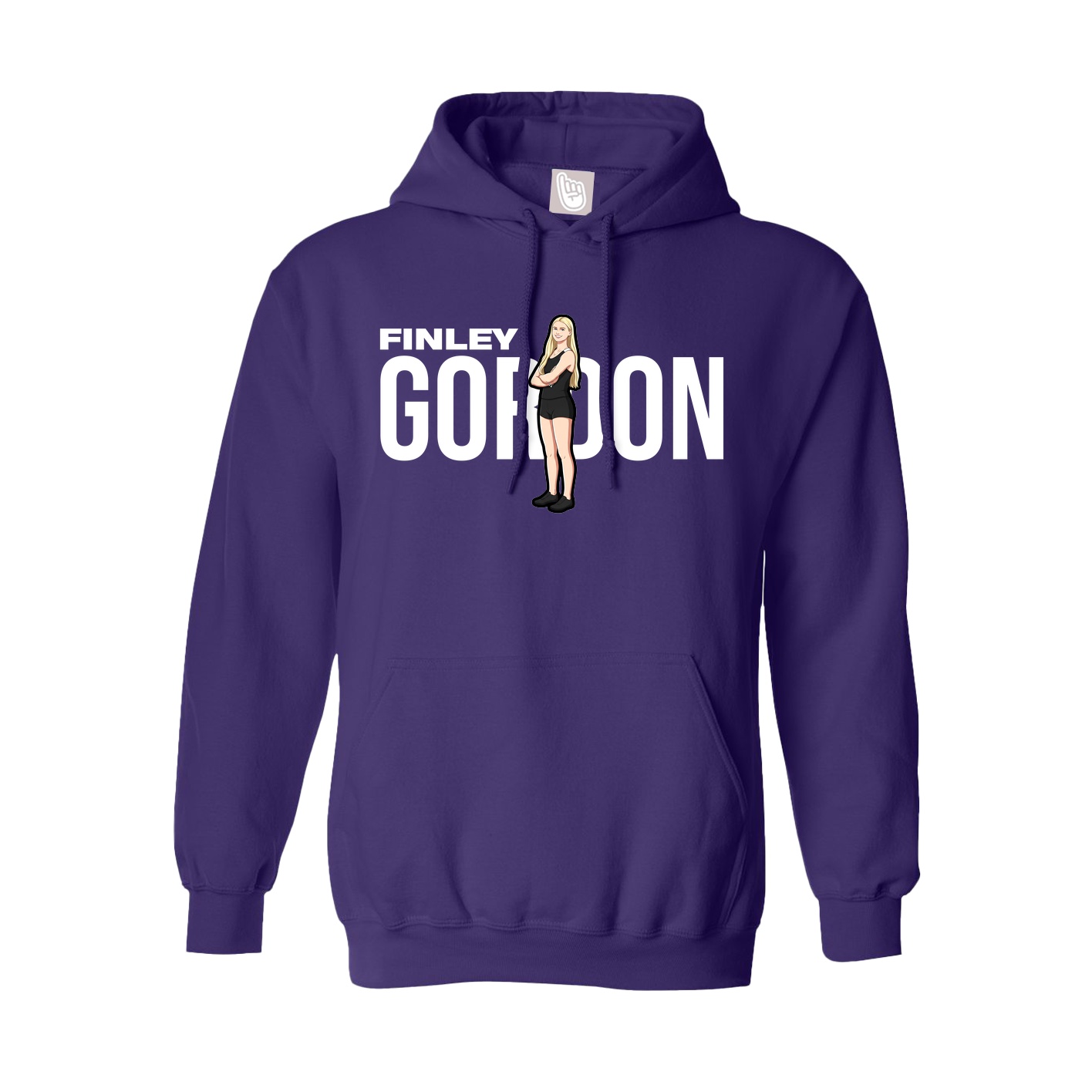 Youth Hoodie — Player Name in Purple