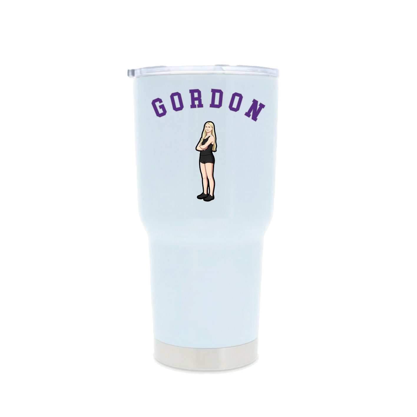 30oz Stainless Steel Tumbler — Shirsey Arch in White