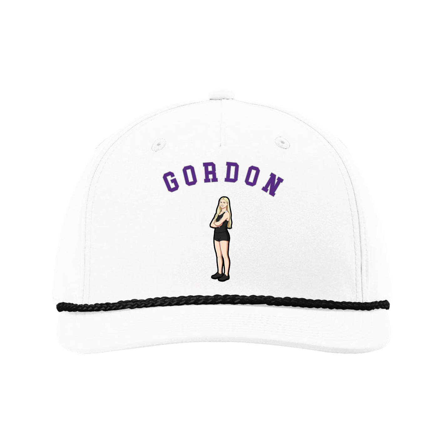 Five-Panel Classic Rope Cap — Shirsey Arch in White