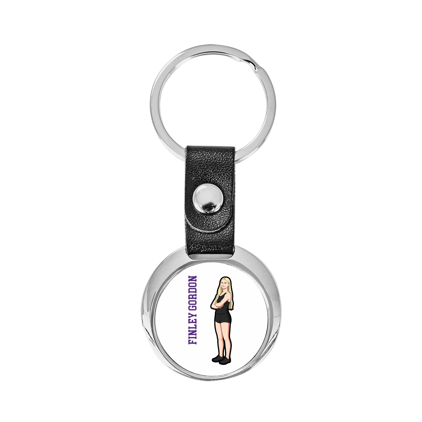 Key Chain — Name Vertical in Classic