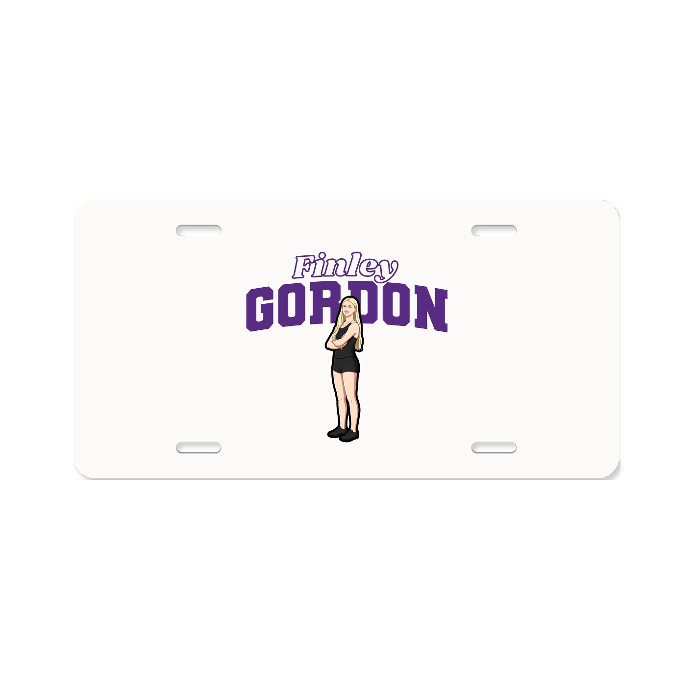 License Plate — Name Arch in Classic