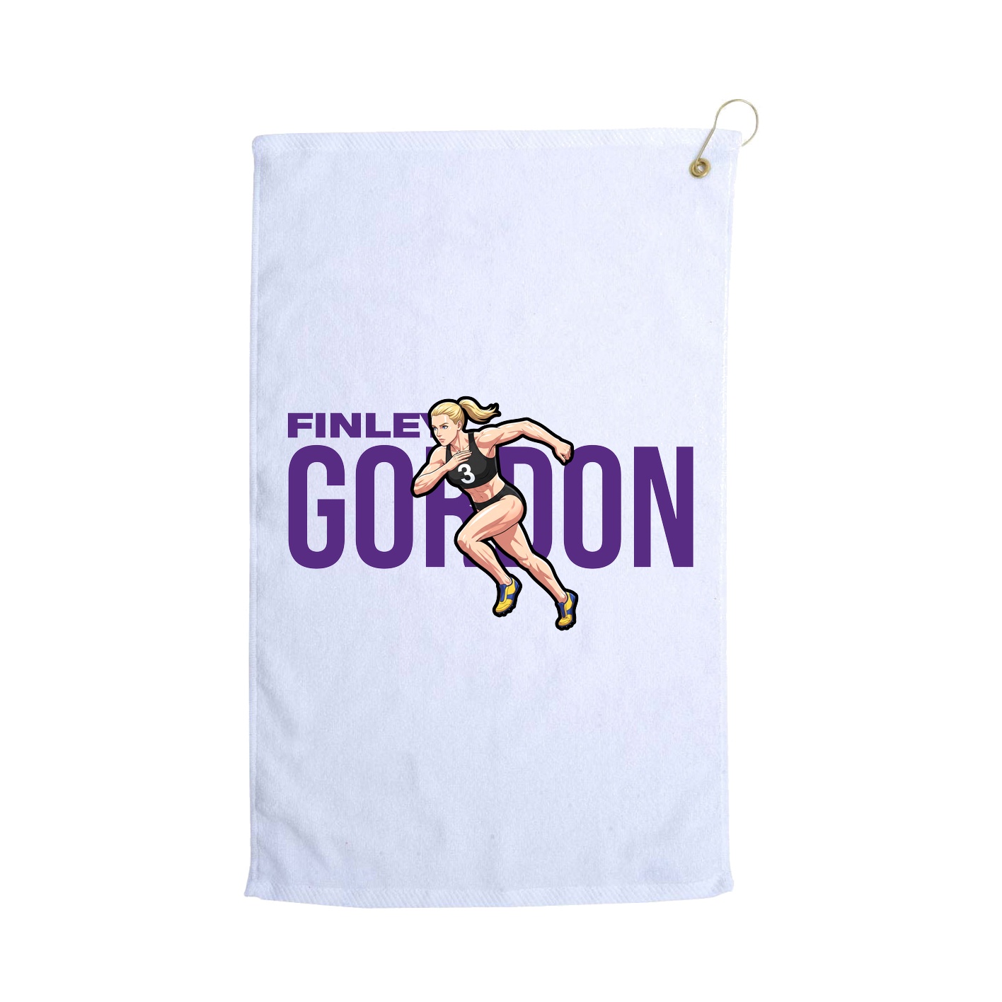 Golf Towel — Player Name in White