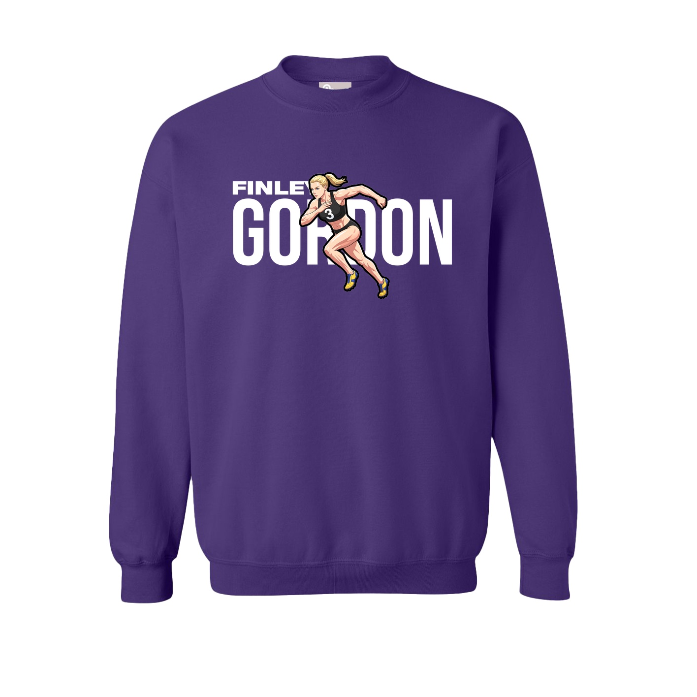 Fleece Crew — Player Name in Purple