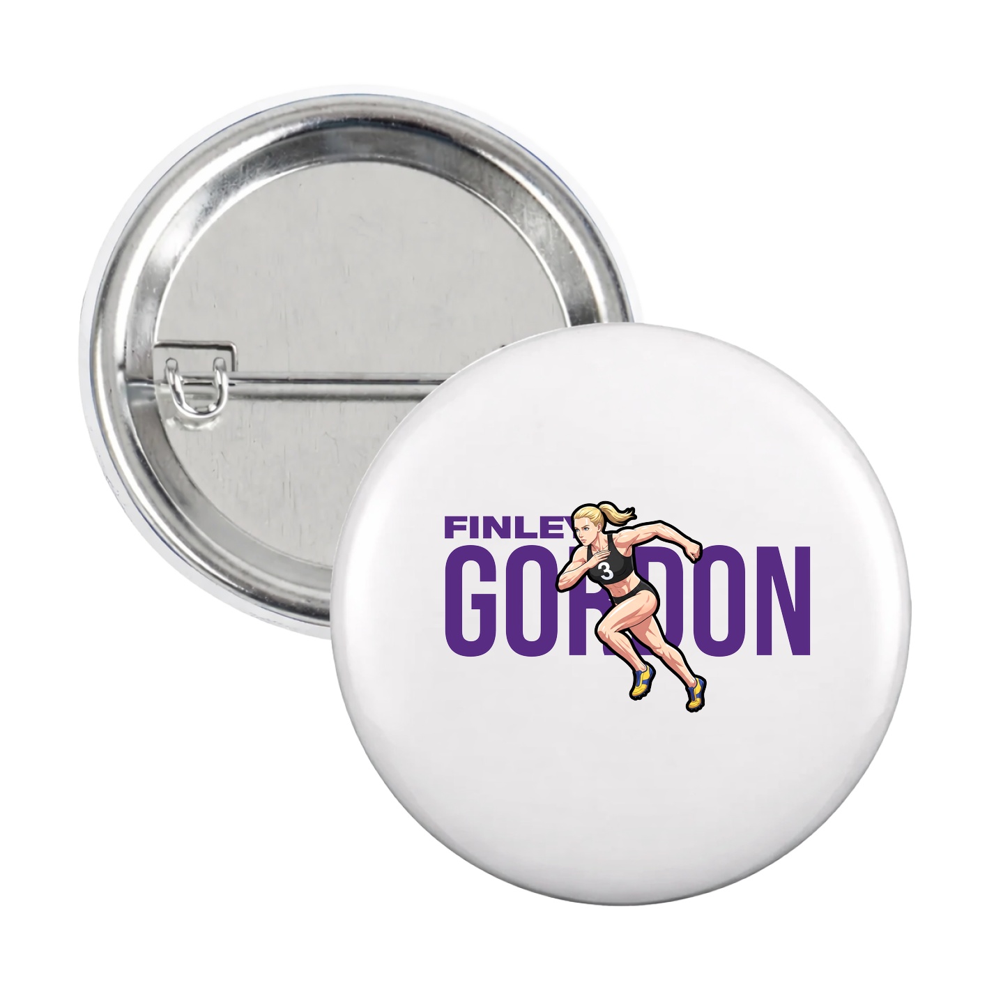 Game Day Button — Player Name in White