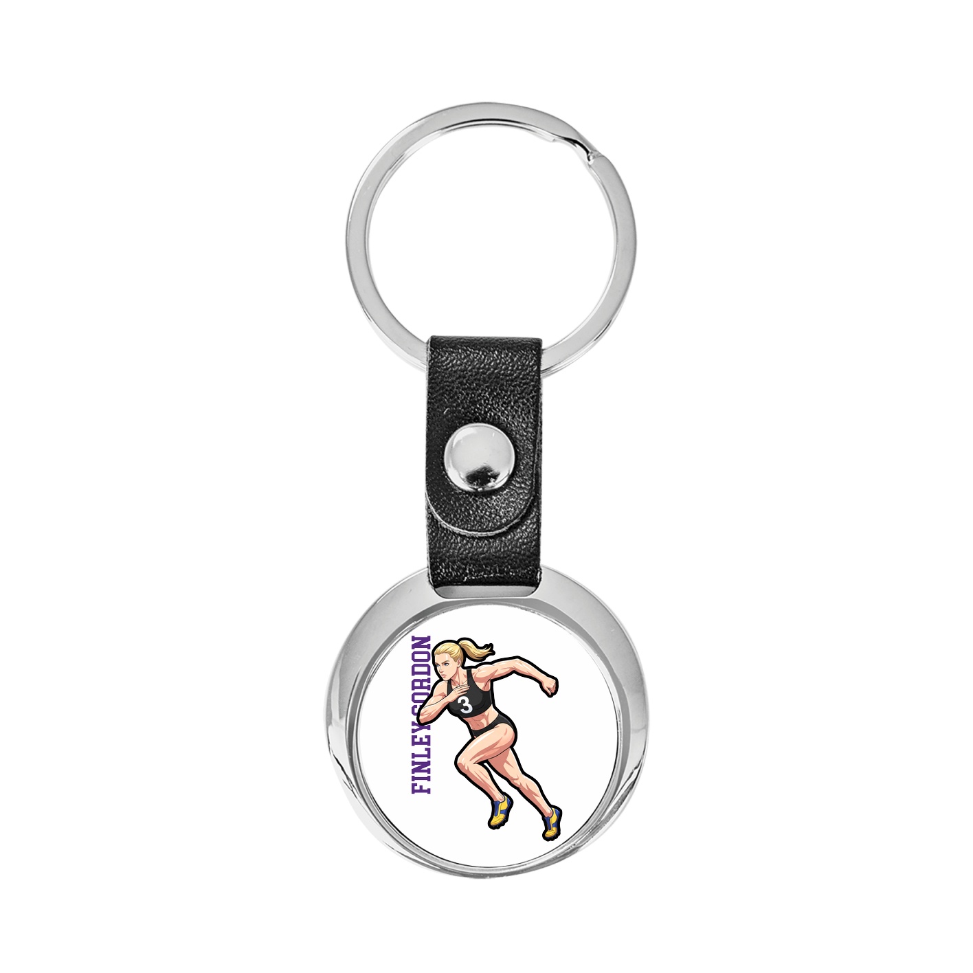 Key Chain — Name Vertical in Classic