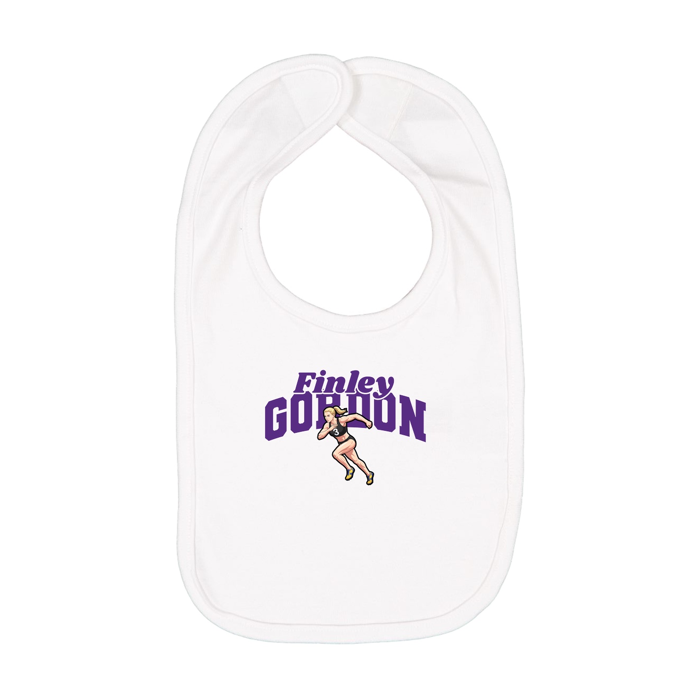 Infant Bib — Signature Arch in White