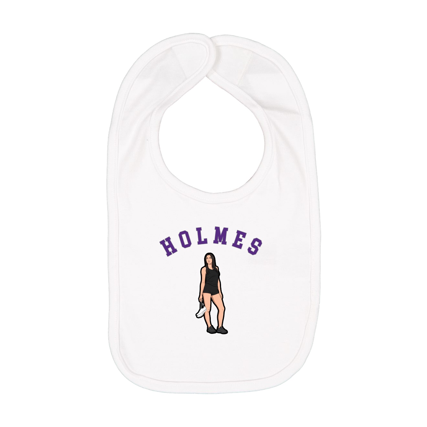 Infant Bib — Shirsey Arch in White