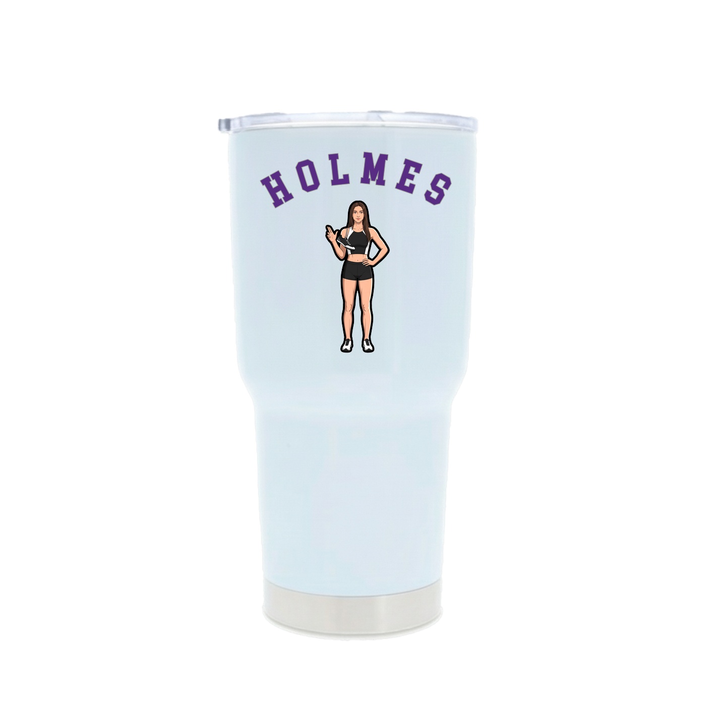 30oz Stainless Steel Tumbler — Shirsey Arch in White