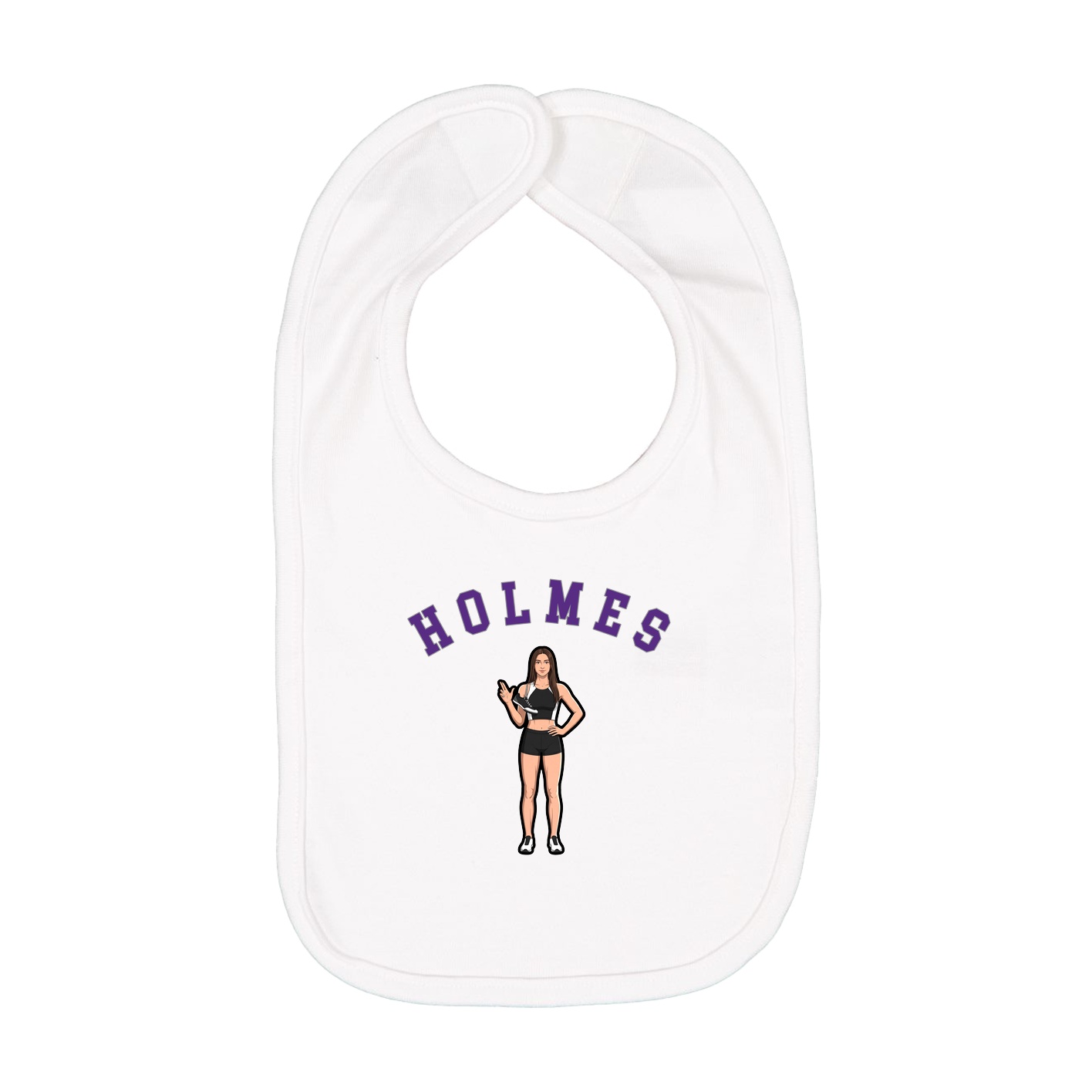 Infant Bib — Shirsey Arch in White