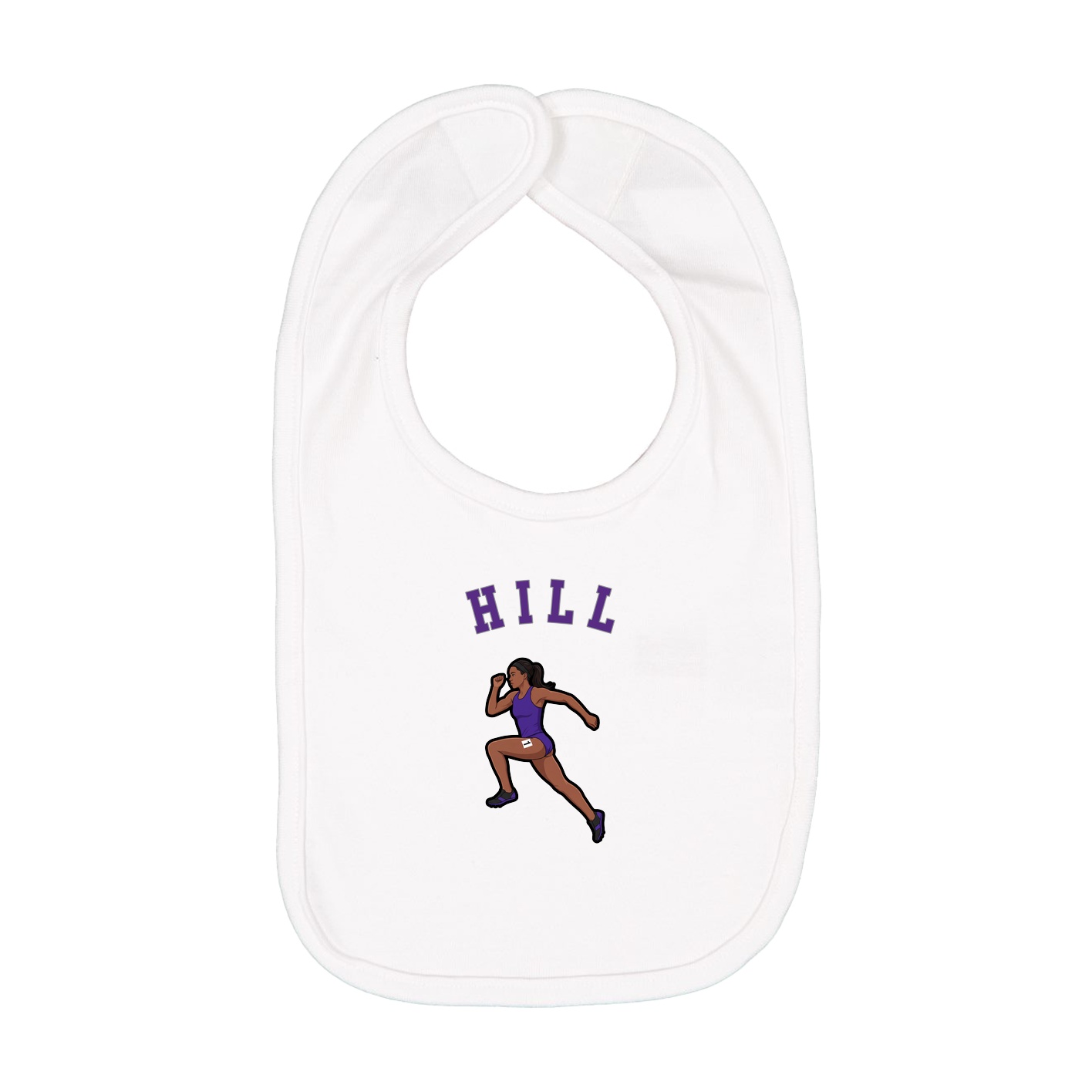 Infant Bib — Shirsey Arch in White