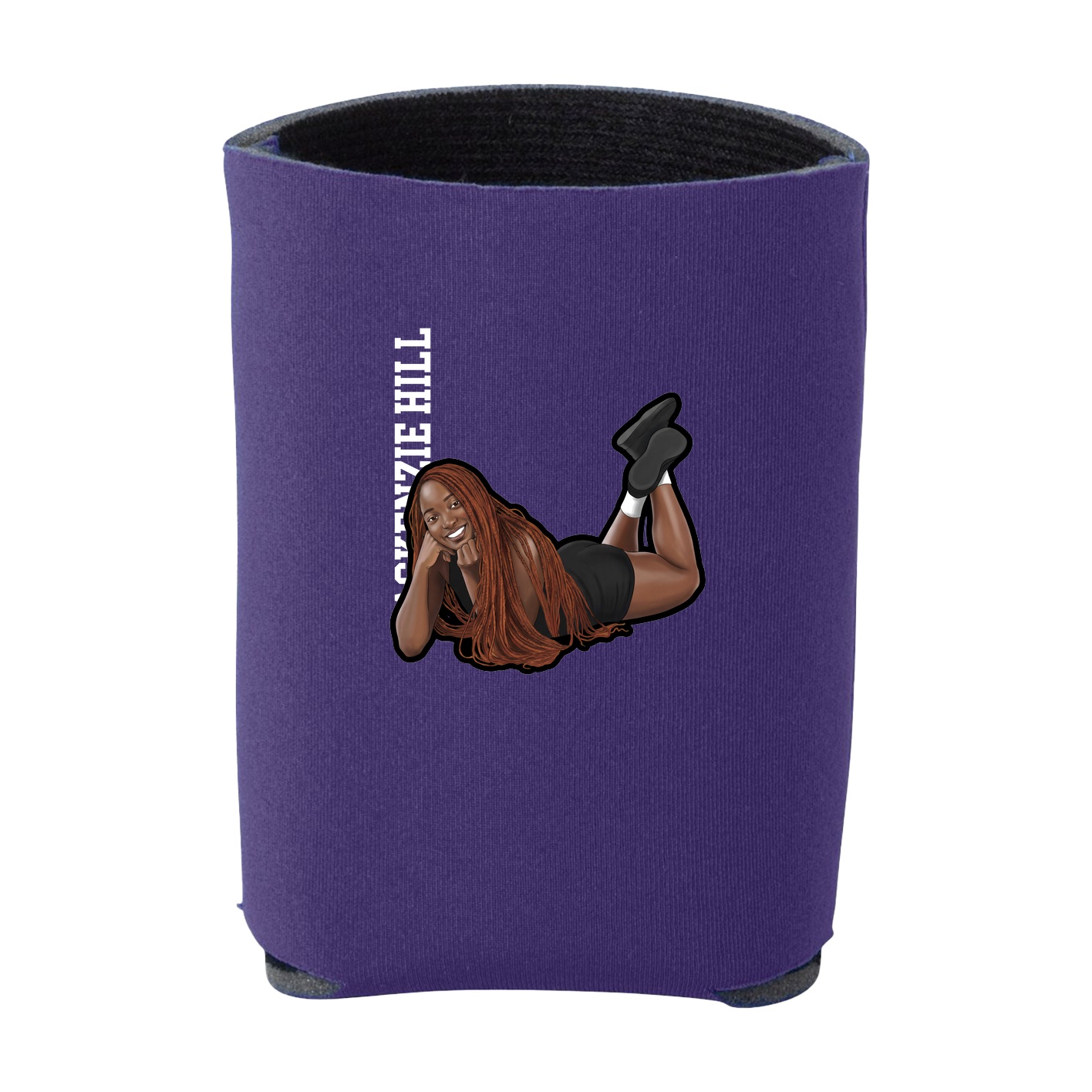 Can Holder — Name Vertical in Purple